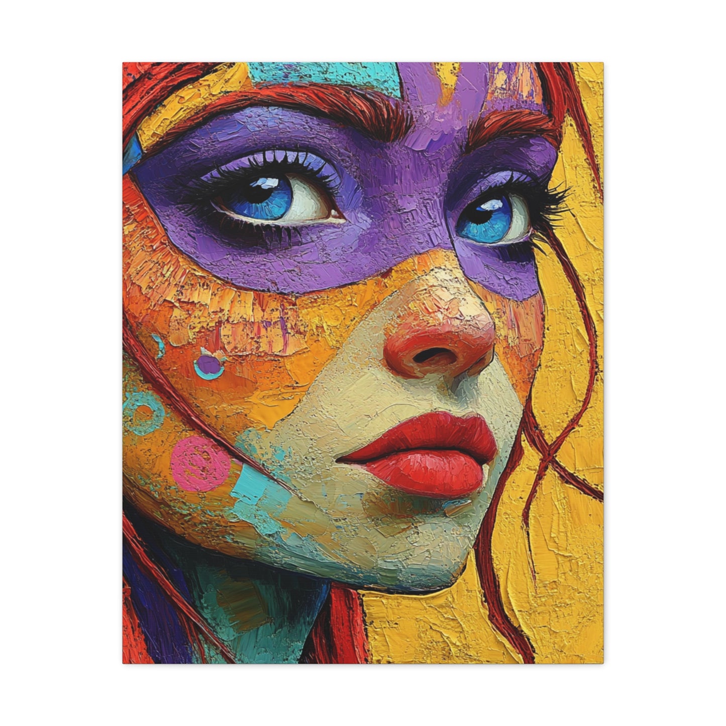 Radiant Psychedelic Portrait Canvas Art