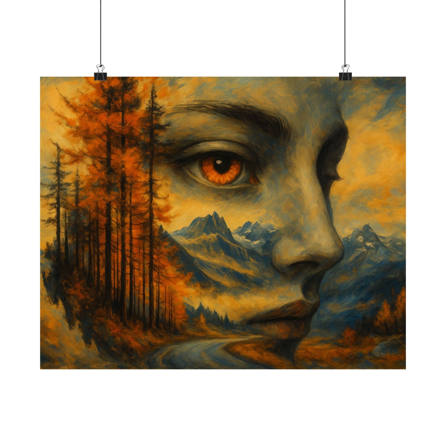 Surreal Woman Landscape Poster