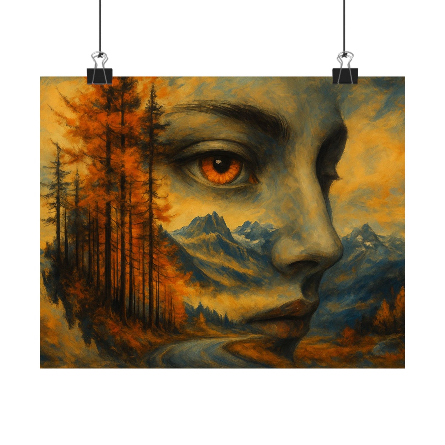 Surreal Woman Landscape Poster