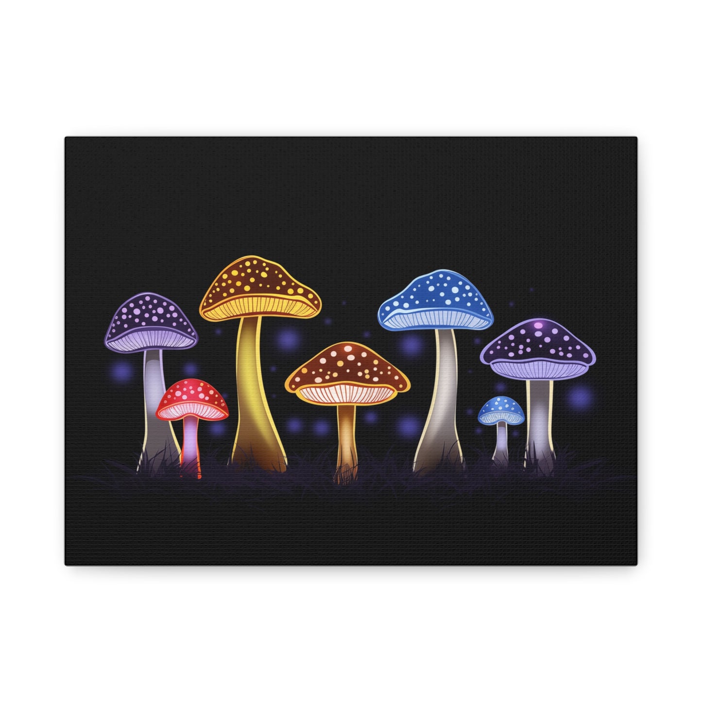 Colorful Magic Mushroom Canvas Wall Art