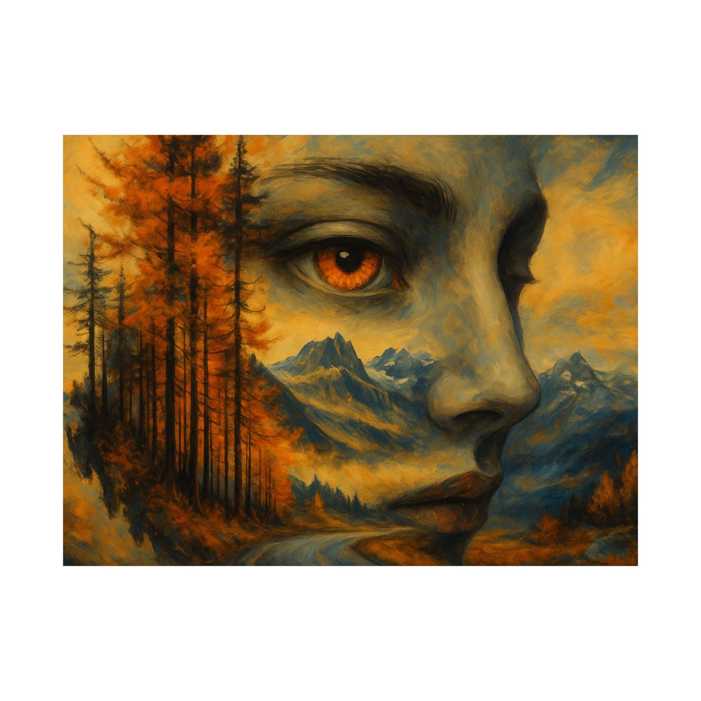 Surreal Woman Landscape Poster