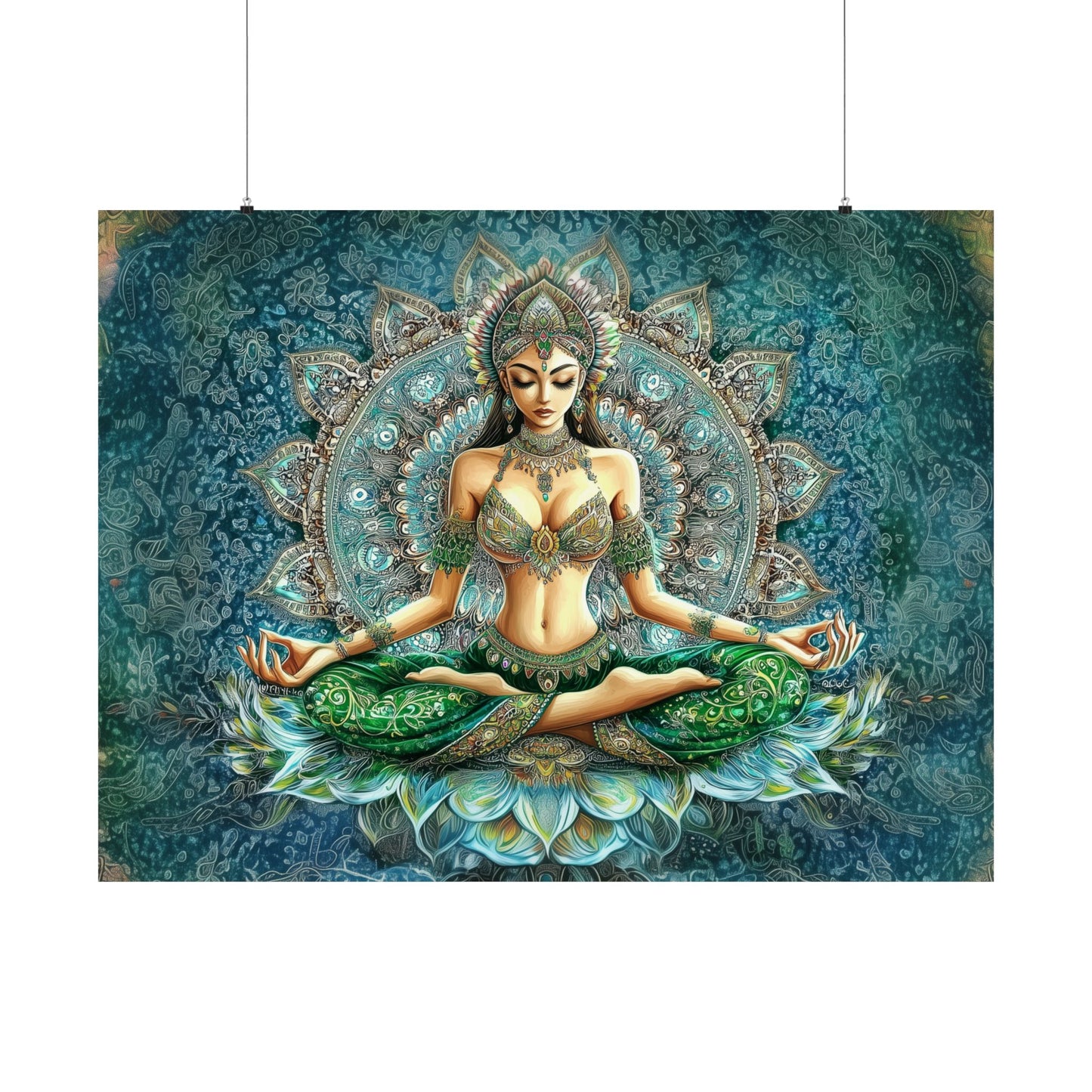 Divine Meditation Mandala Art Poster