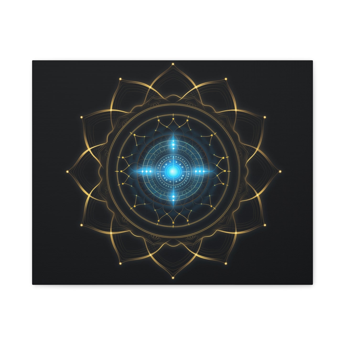 Celestial Glow – Futuristic Mandala Wall Art