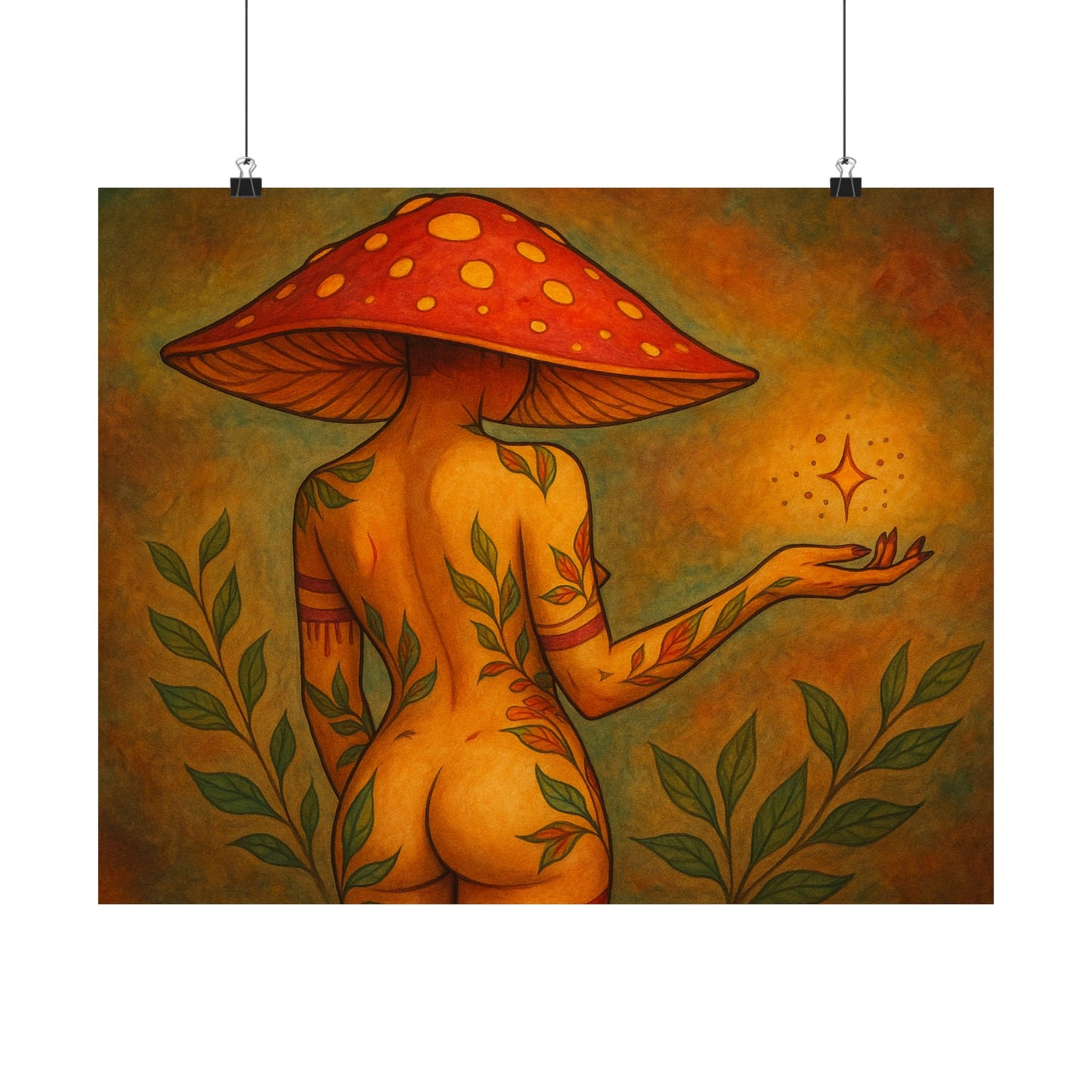 Women Mushroom Trip Poster Art