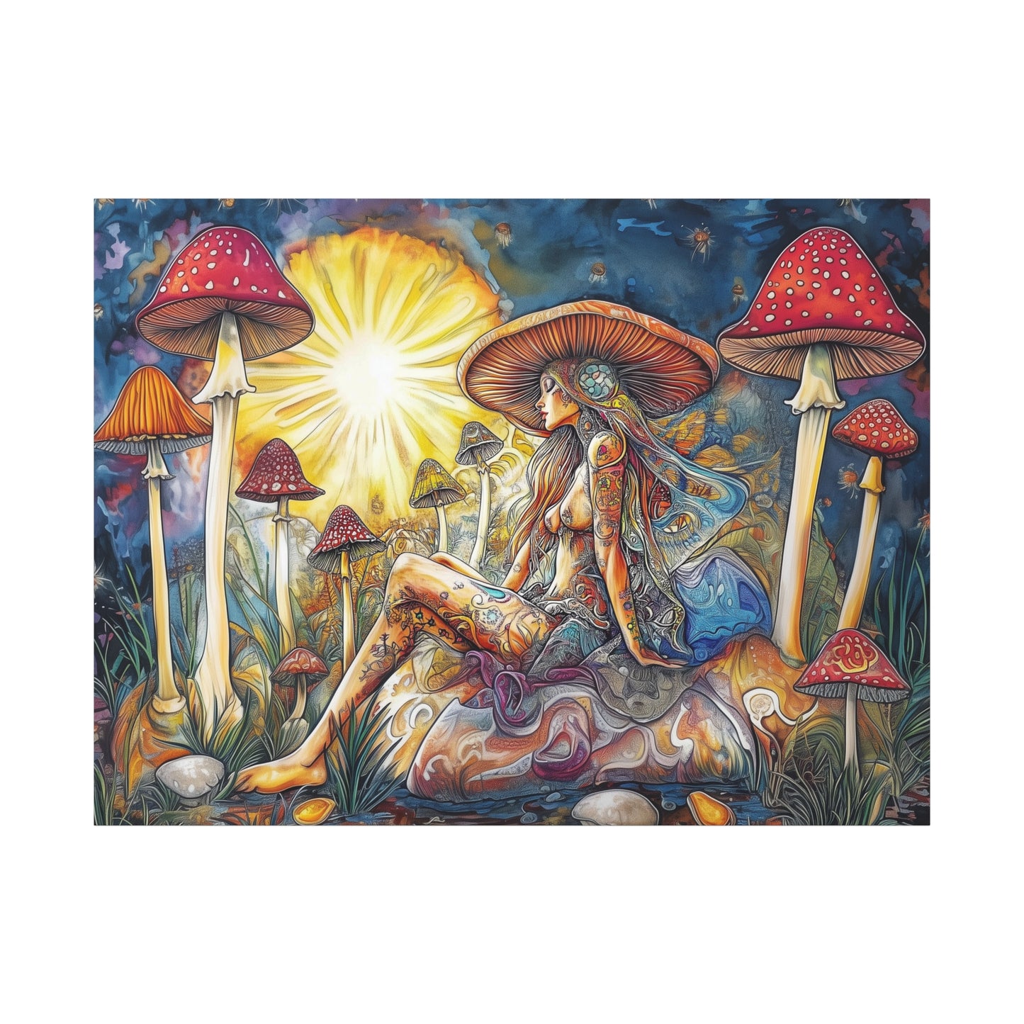 Lost in the Mushroom Canvas Wall Art