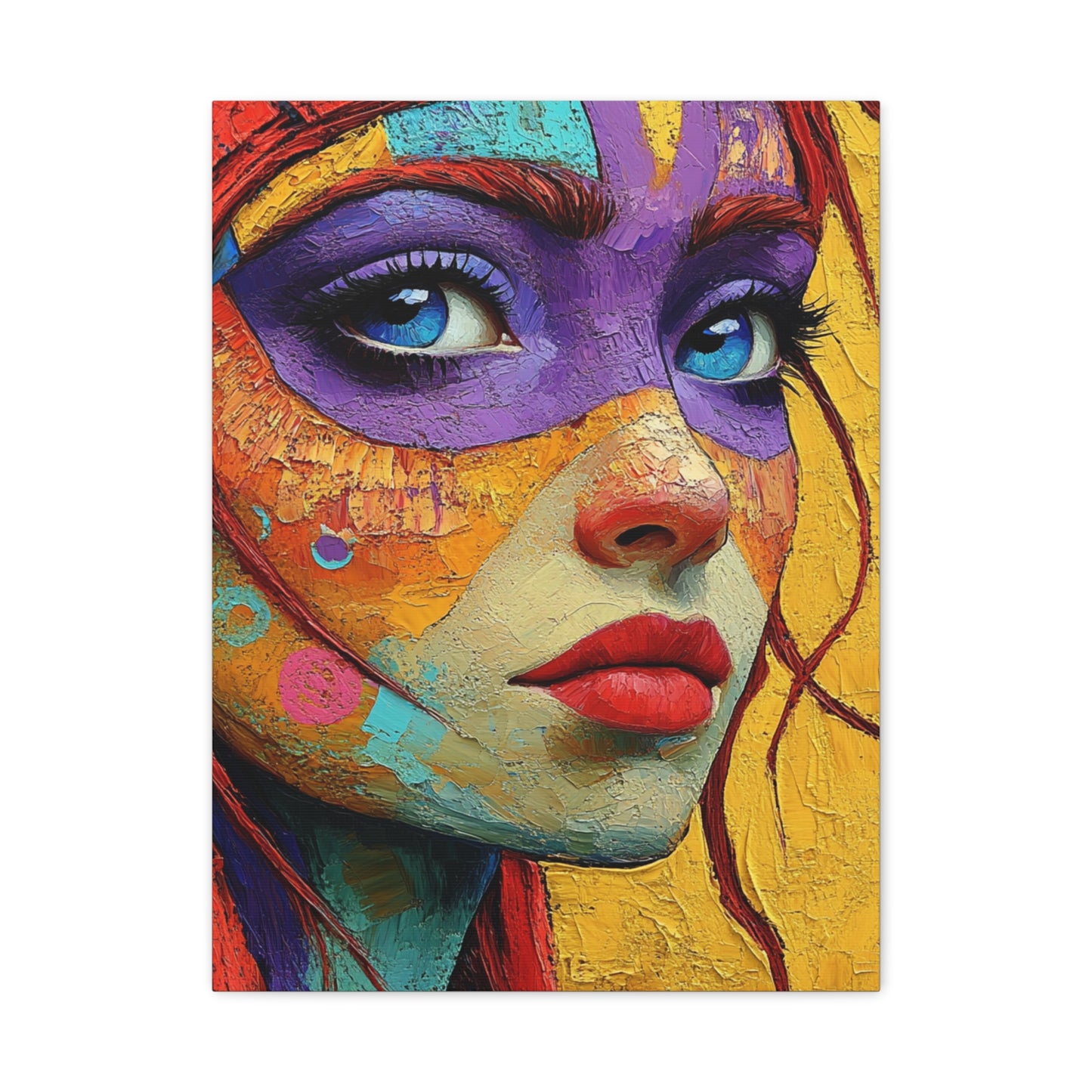 Radiant Psychedelic Portrait Canvas Art