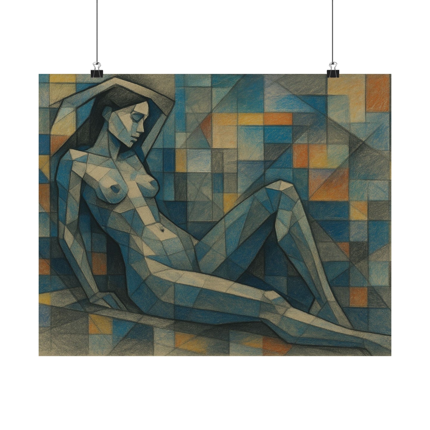 Fractured Stillness Nude Poster
