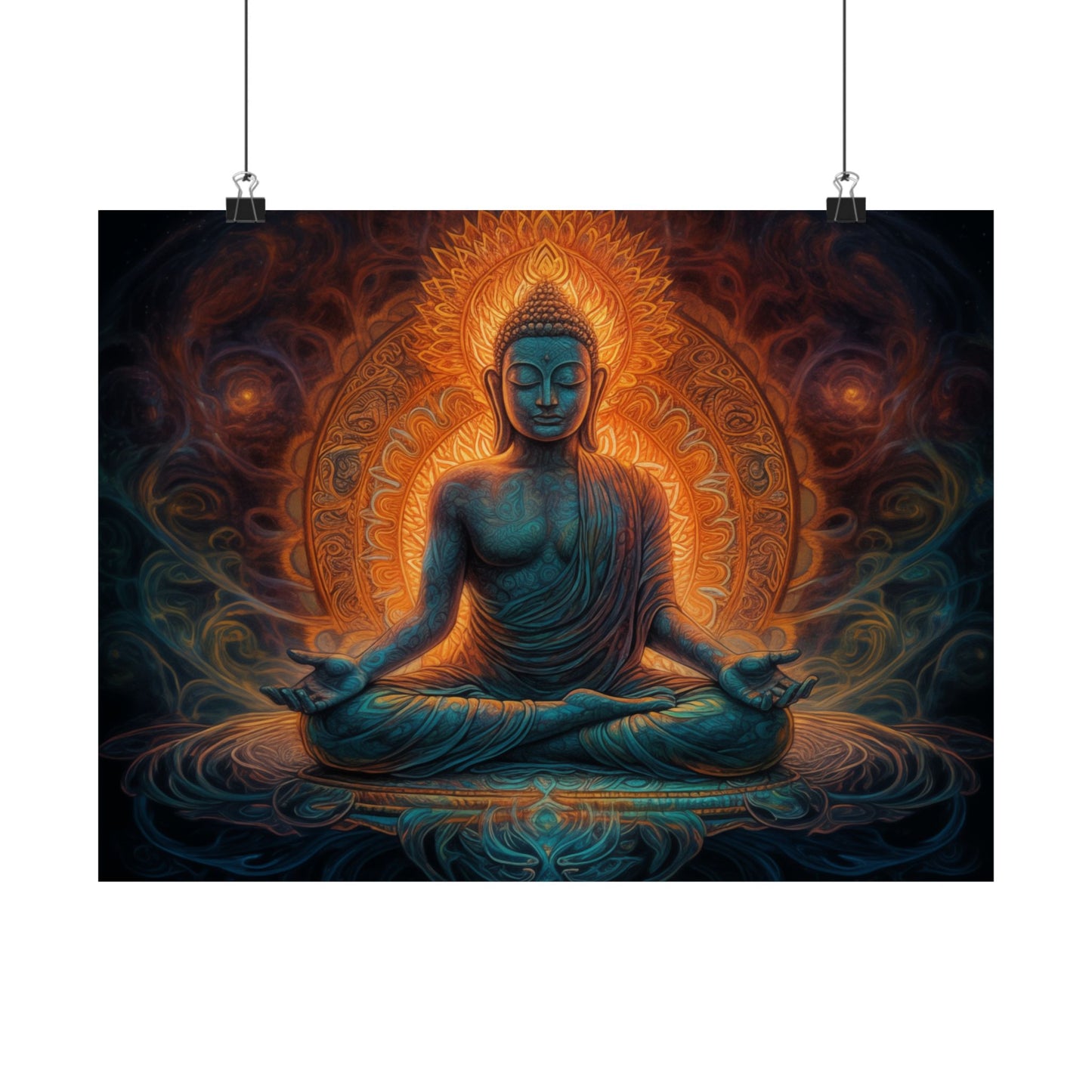 Sacred Glow Buddha Poster