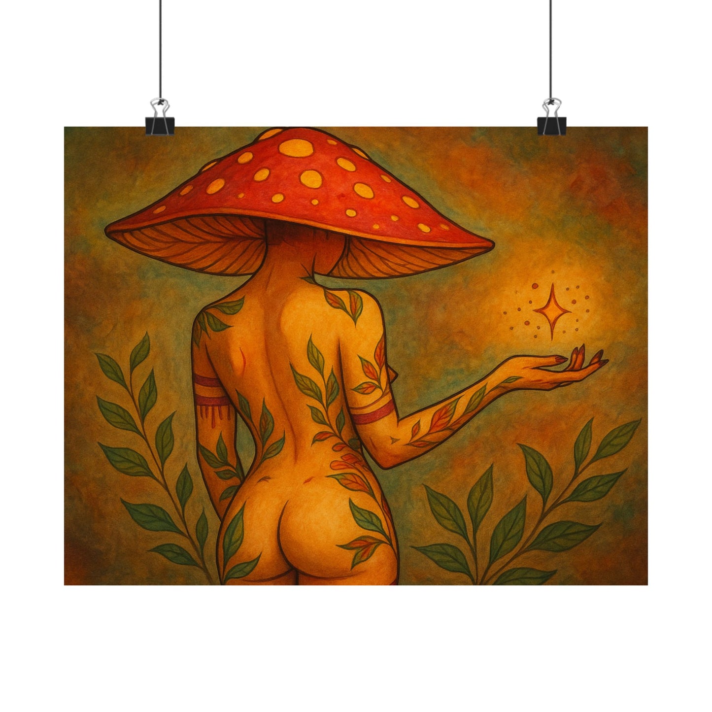 Women Mushroom Trip Poster Art