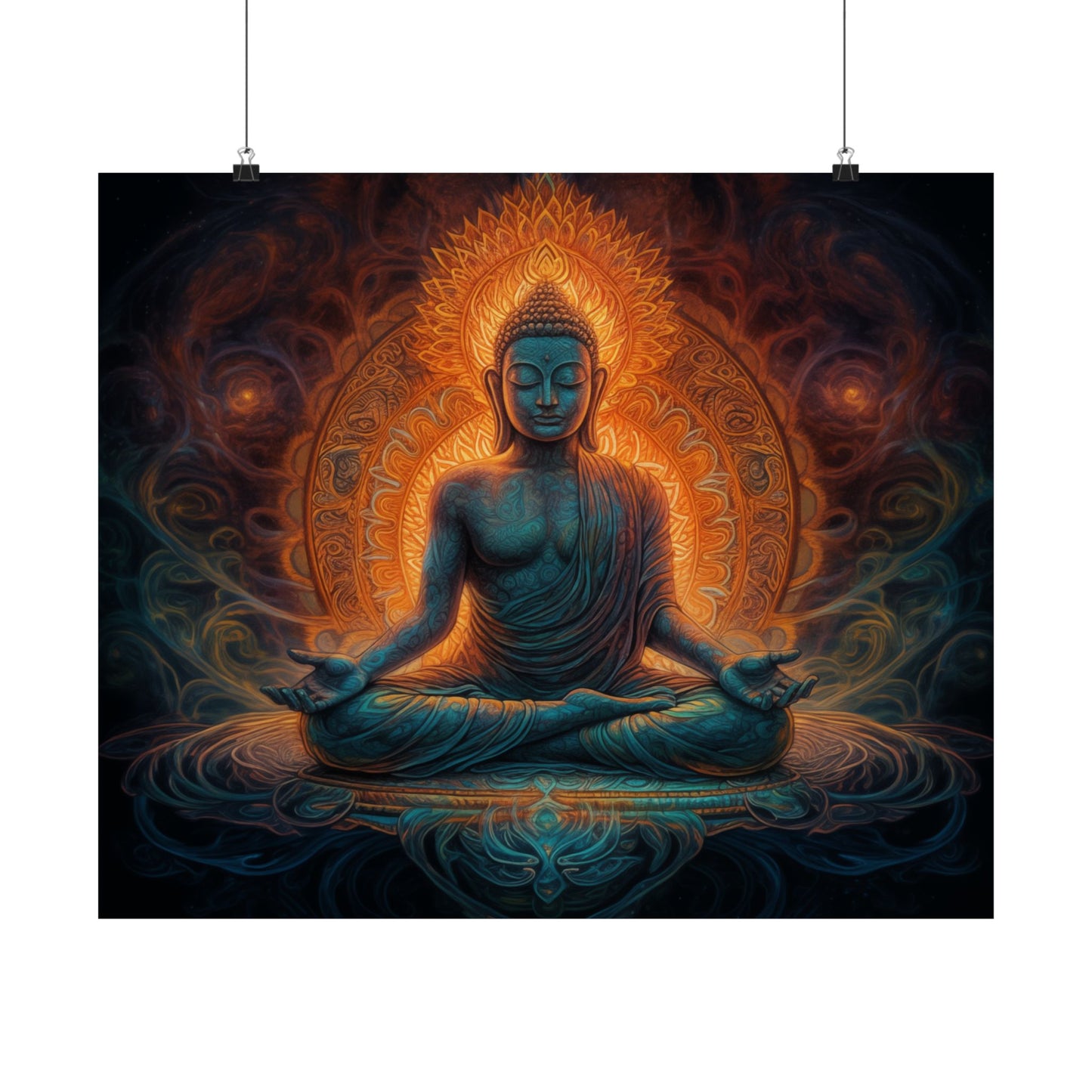 Sacred Glow Buddha Poster