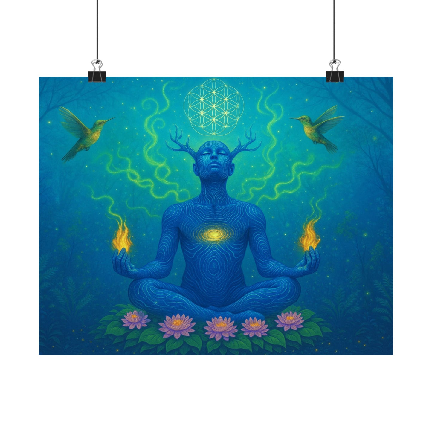 Divine Energy Flow – Psychedelic Meditation Poster