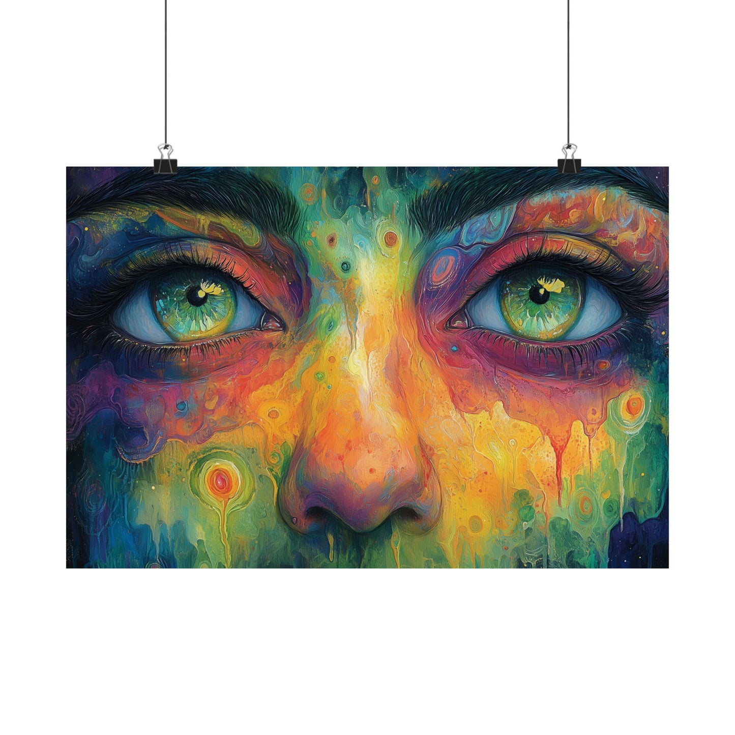 Trippy Dripping Face Poster