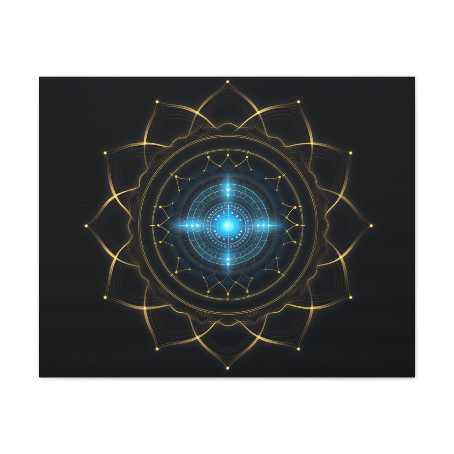 Celestial Glow – Futuristic Mandala Wall Art
