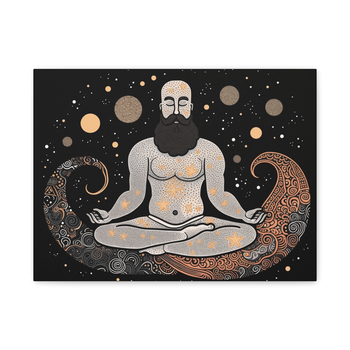 Celestial Meditation Canvas – A Journey Beyond the Stars