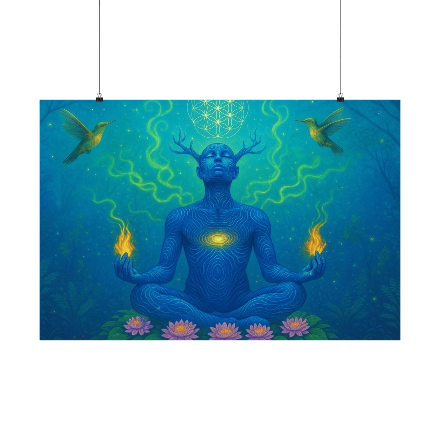 Divine Energy Flow – Psychedelic Meditation Poster
