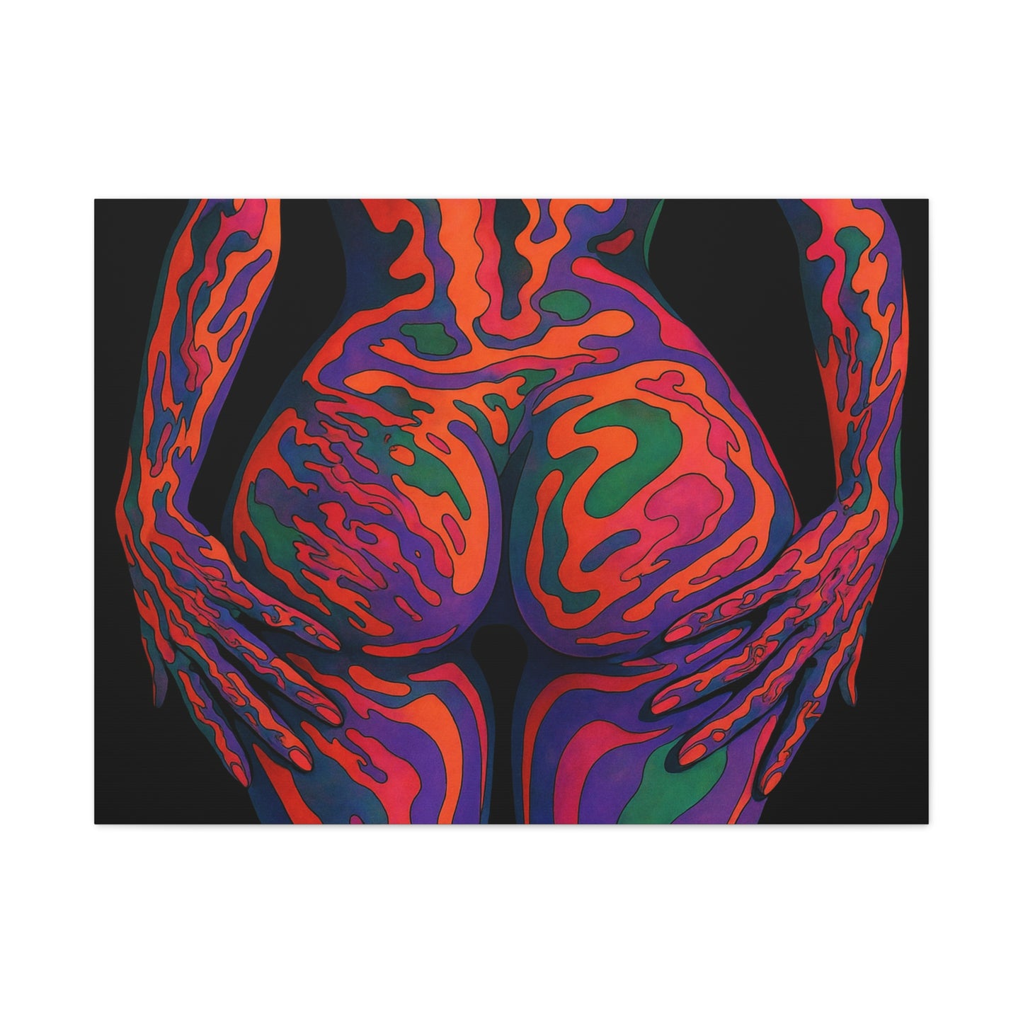 Psychedelic Body Heat – Trippy Feminine Canvas Art