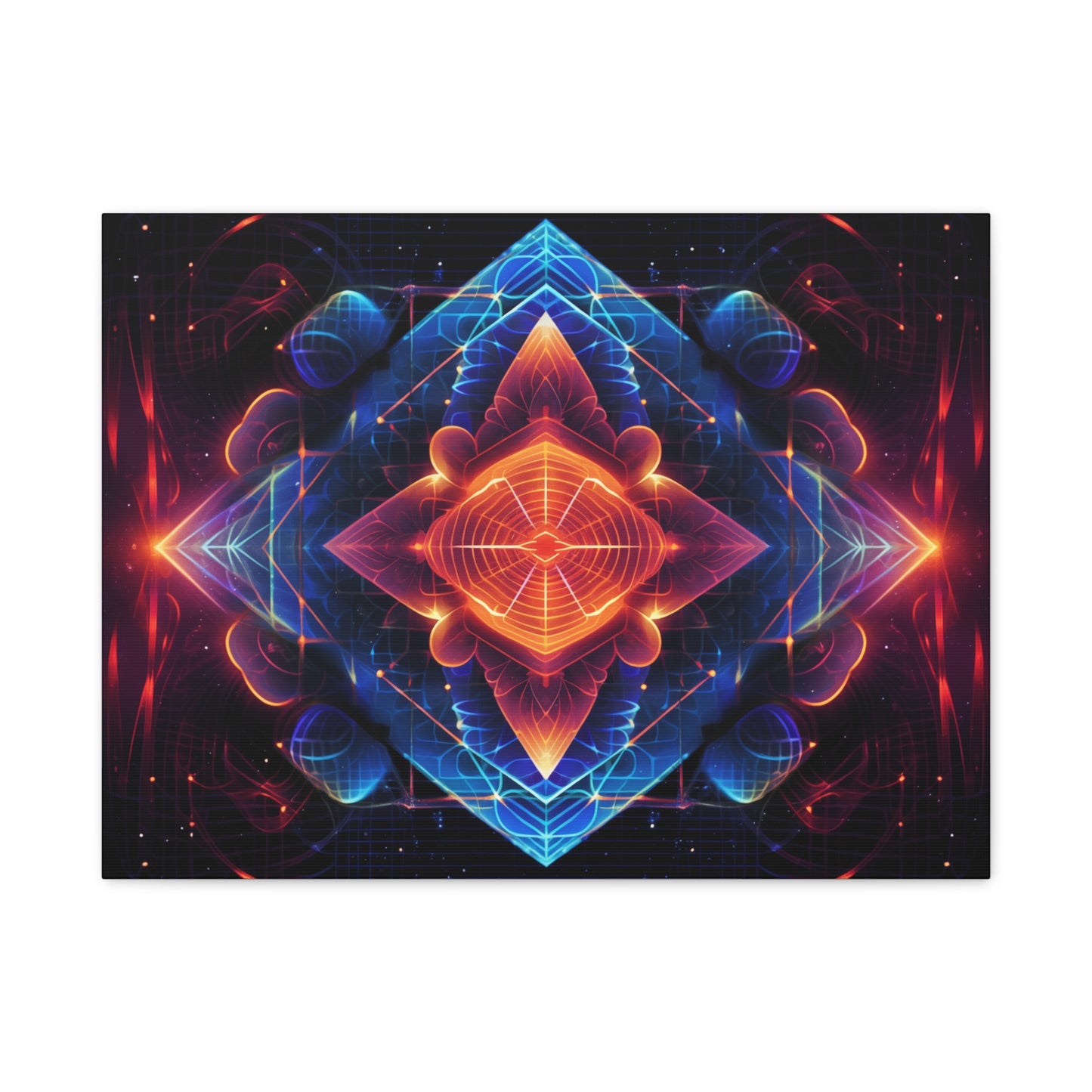 Sacred Energy Portal – Geometric Visionary Canvas Art