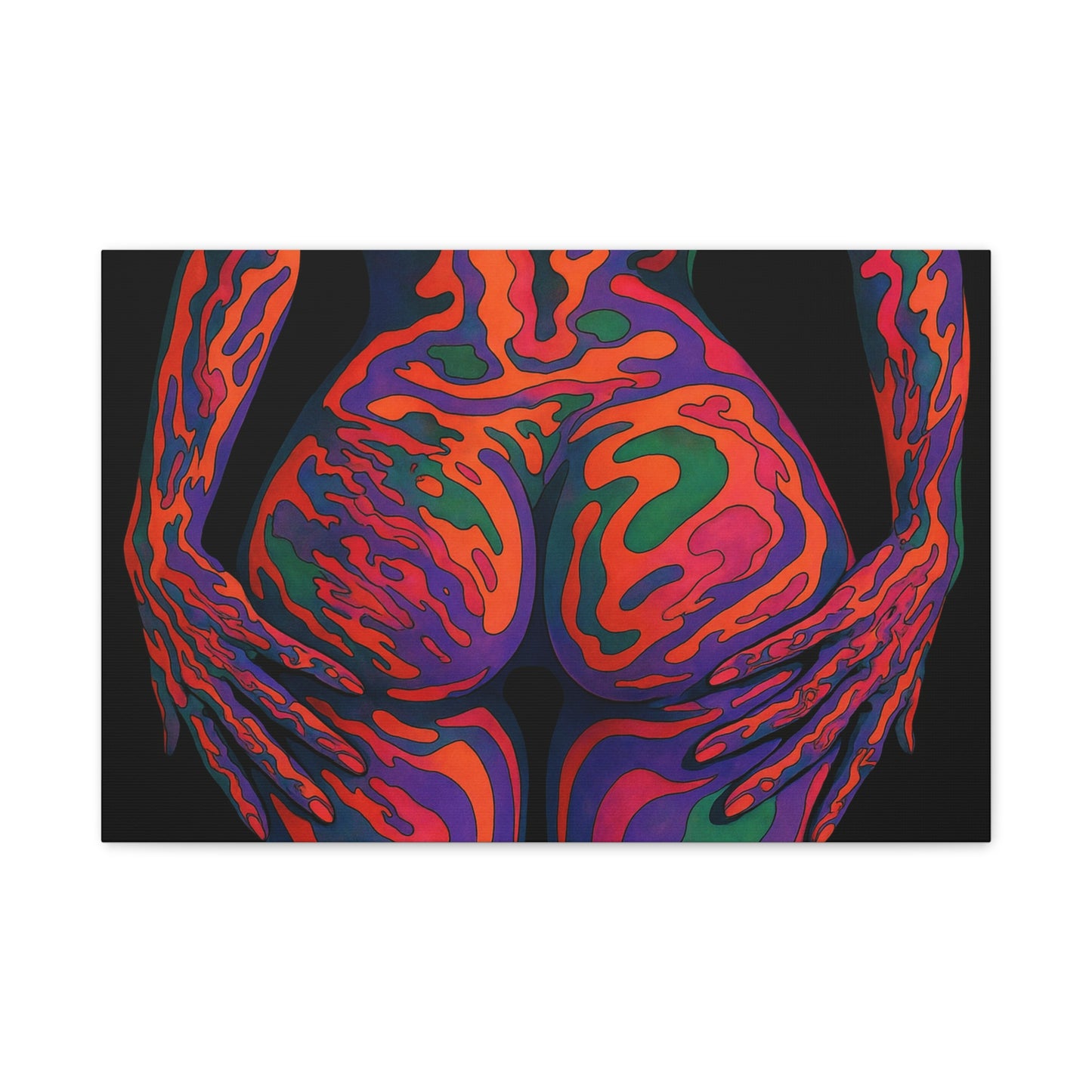 Psychedelic Body Heat – Trippy Feminine Canvas Art