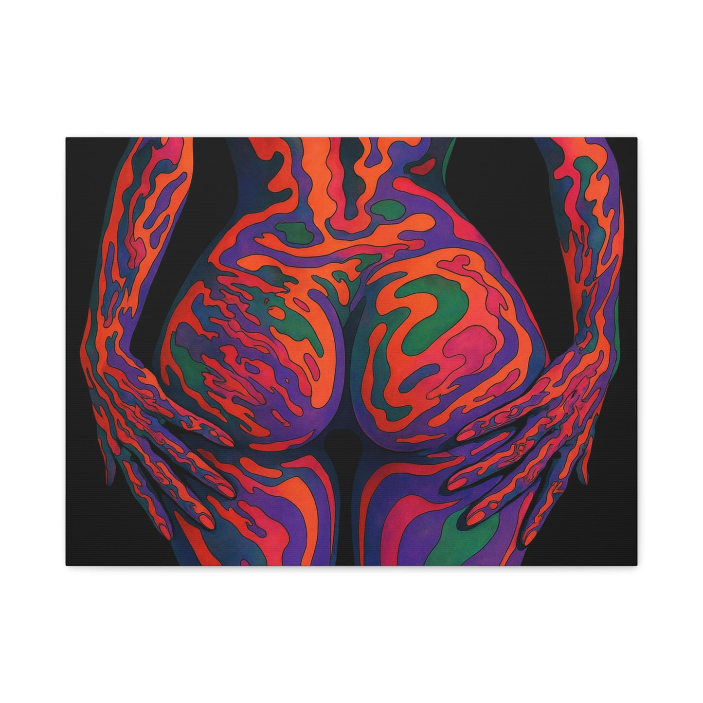 Psychedelic Body Heat – Trippy Feminine Canvas Art