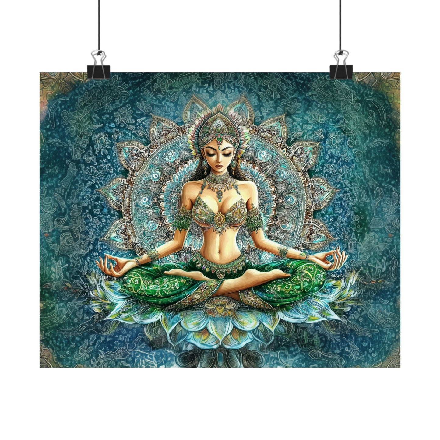 Divine Meditation Mandala Art Poster