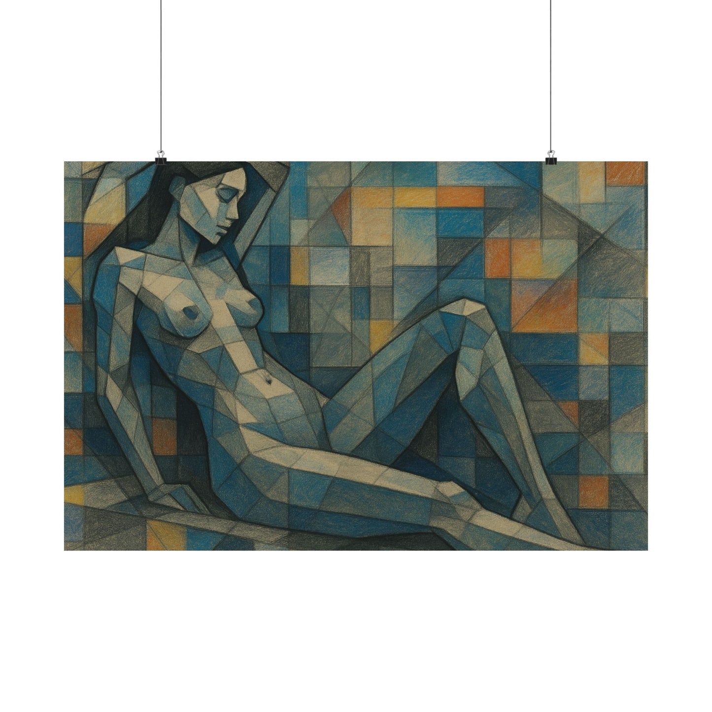 Fractured Stillness Nude Poster