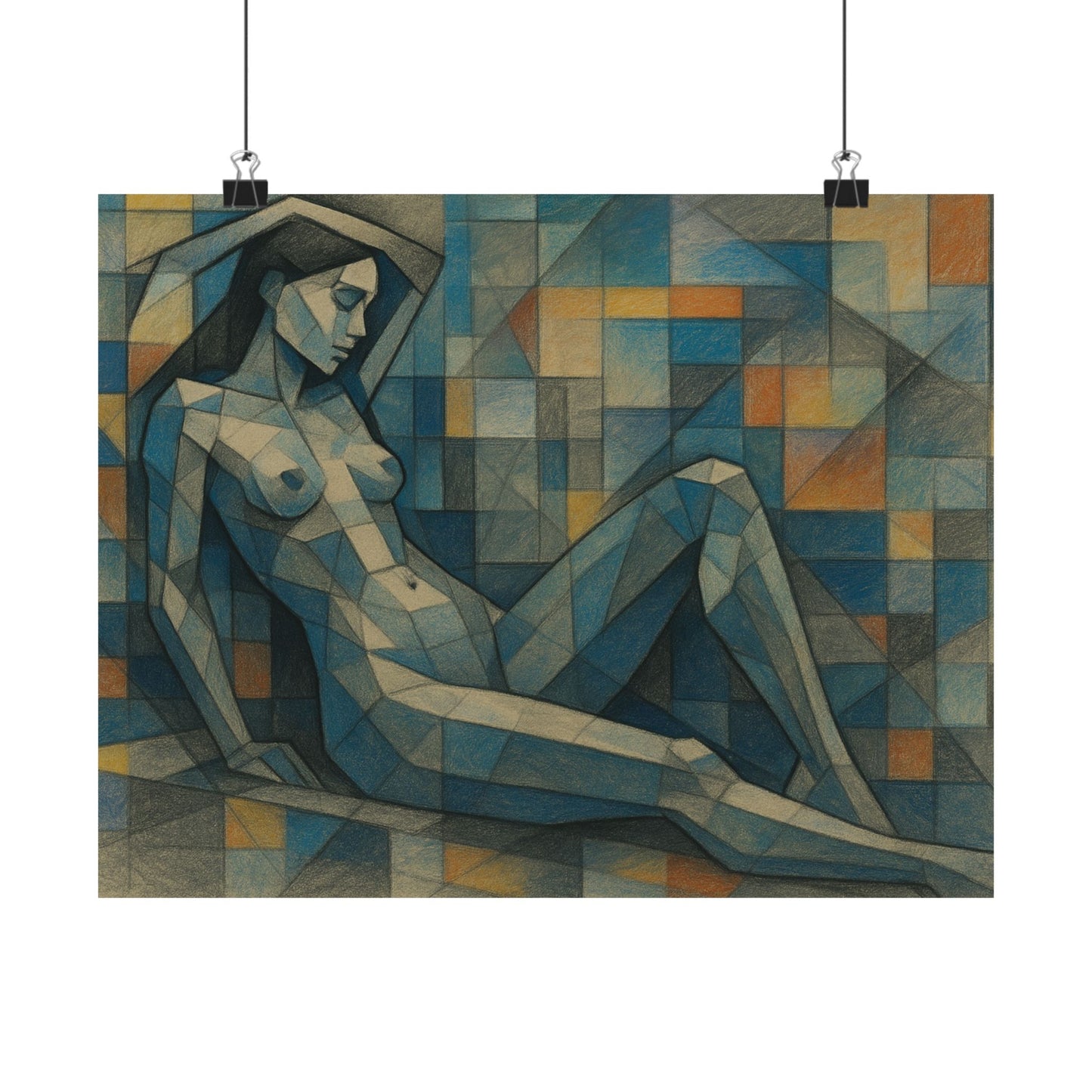 Fractured Stillness Nude Poster