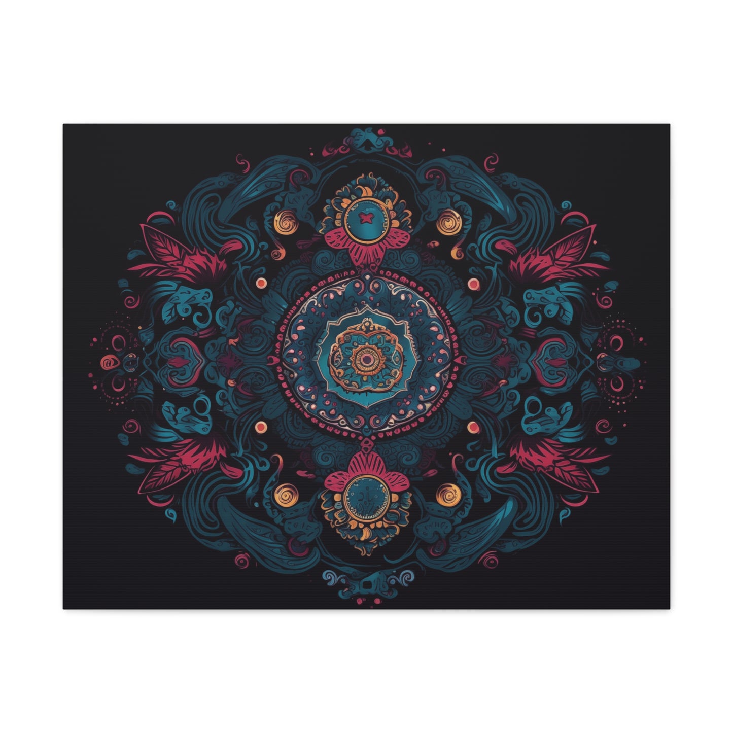 Mystic Inferno Mandala Canvas