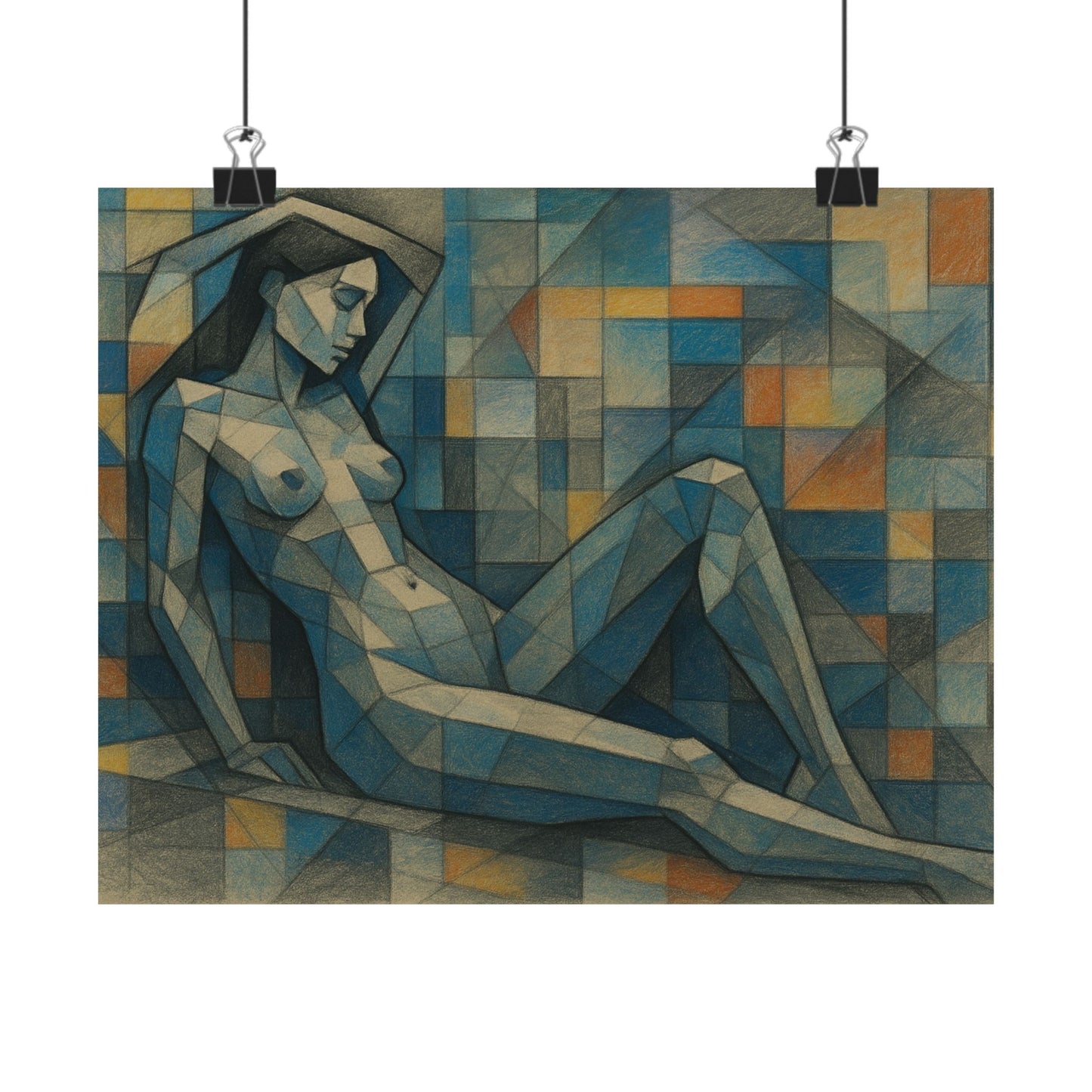 Fractured Stillness Nude Poster