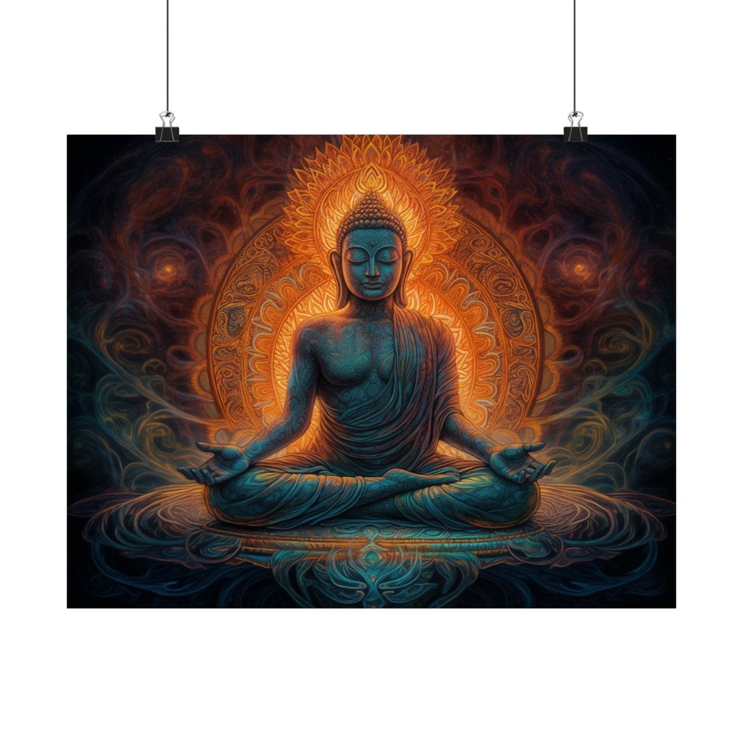 Sacred Glow Buddha Poster