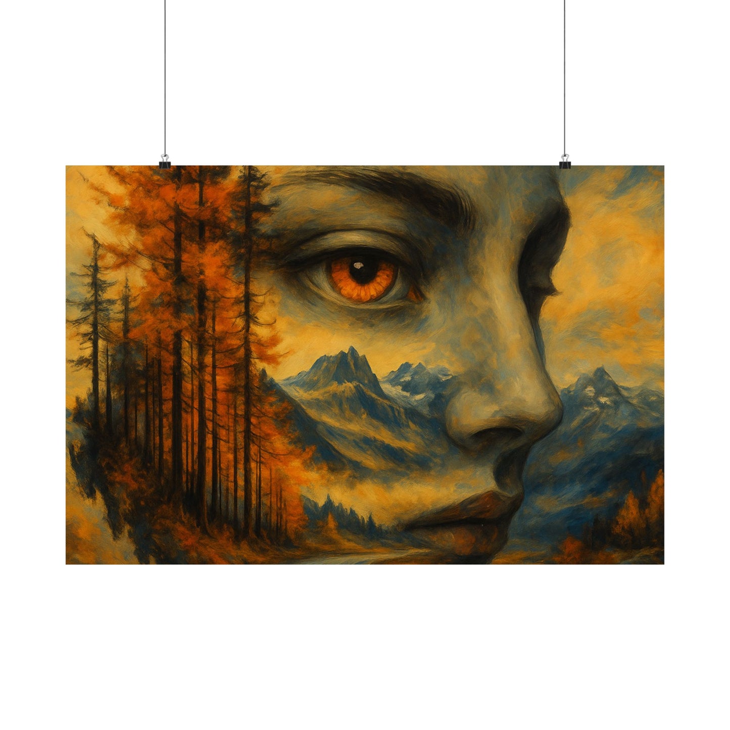 Surreal Woman Landscape Poster