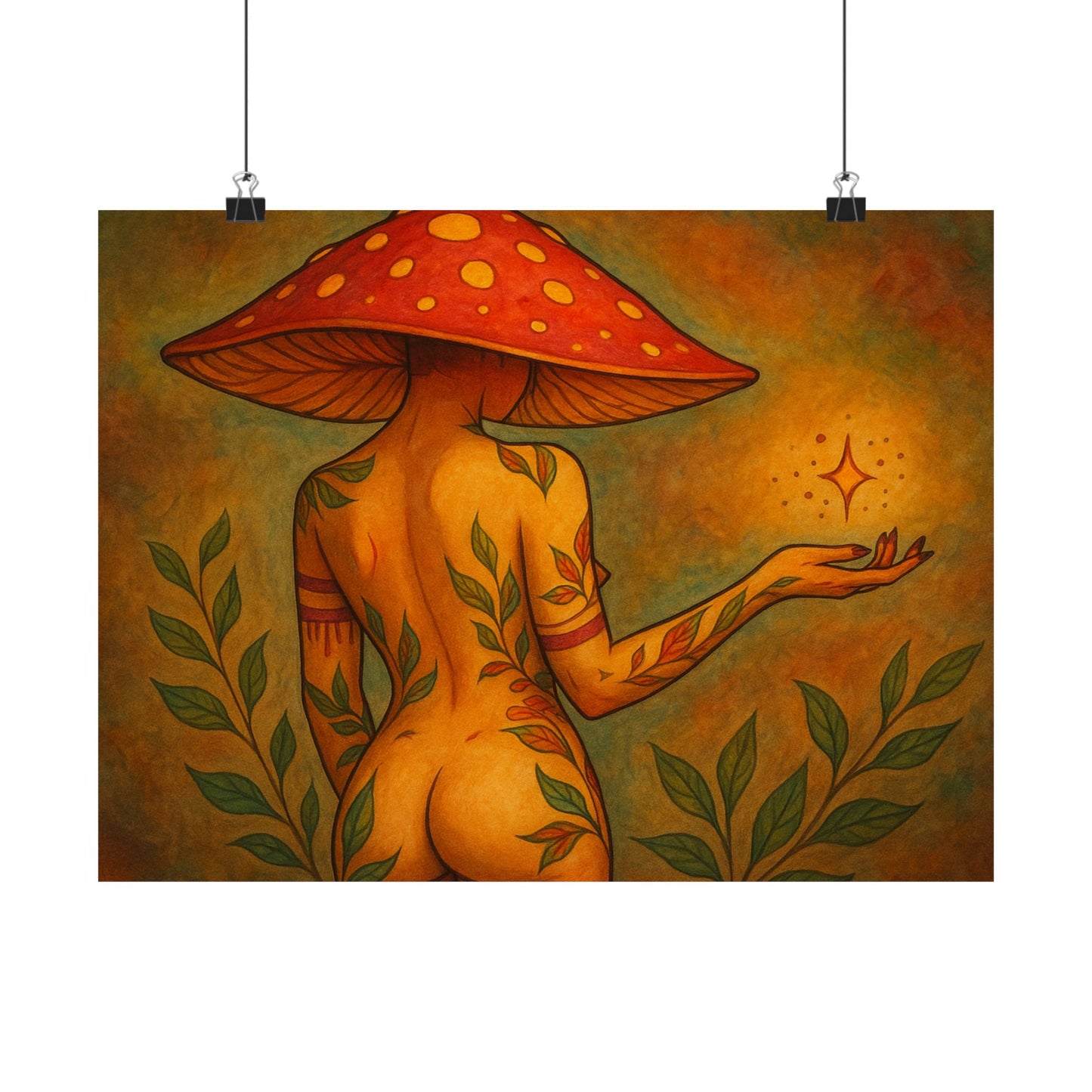 Women Mushroom Trip Poster Art