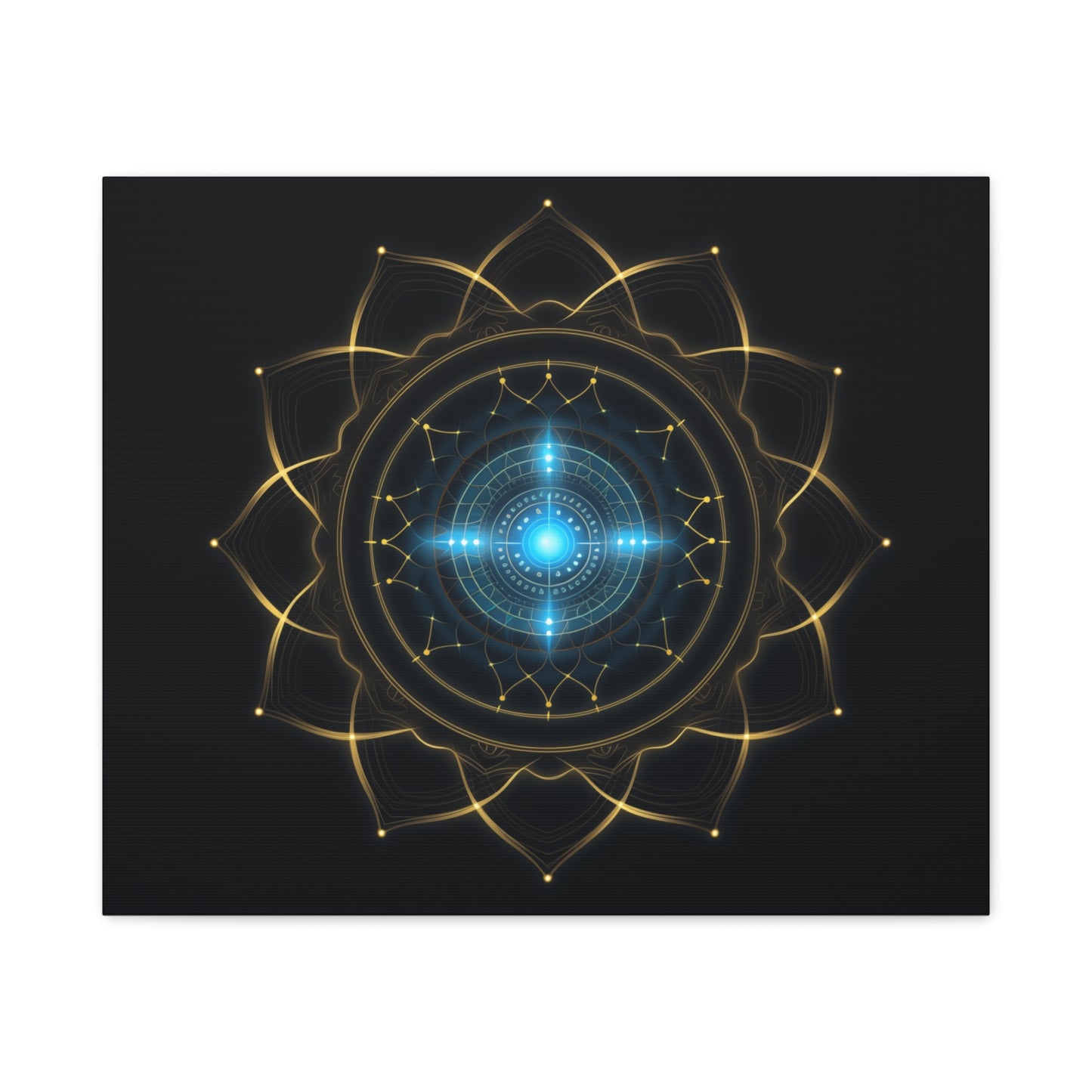 Celestial Glow – Futuristic Mandala Wall Art