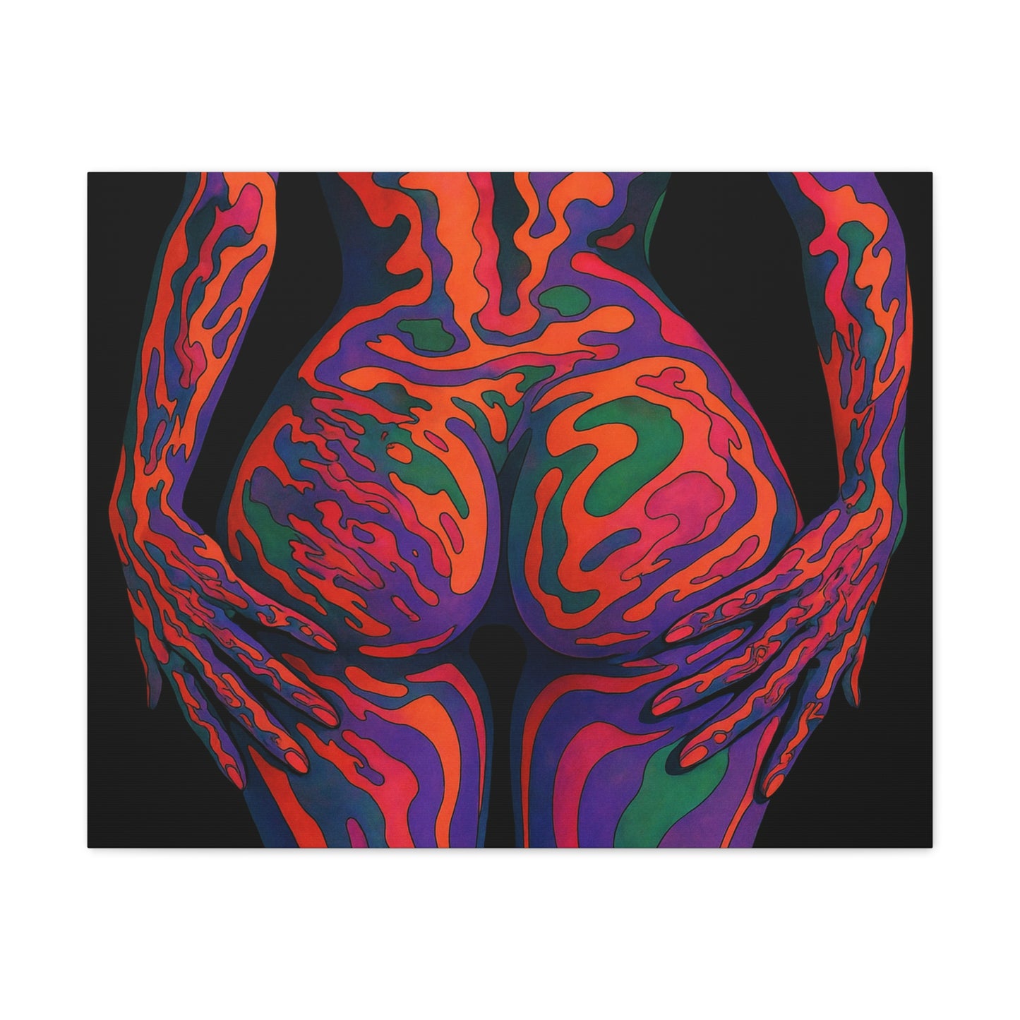 Psychedelic Body Heat – Trippy Feminine Canvas Art