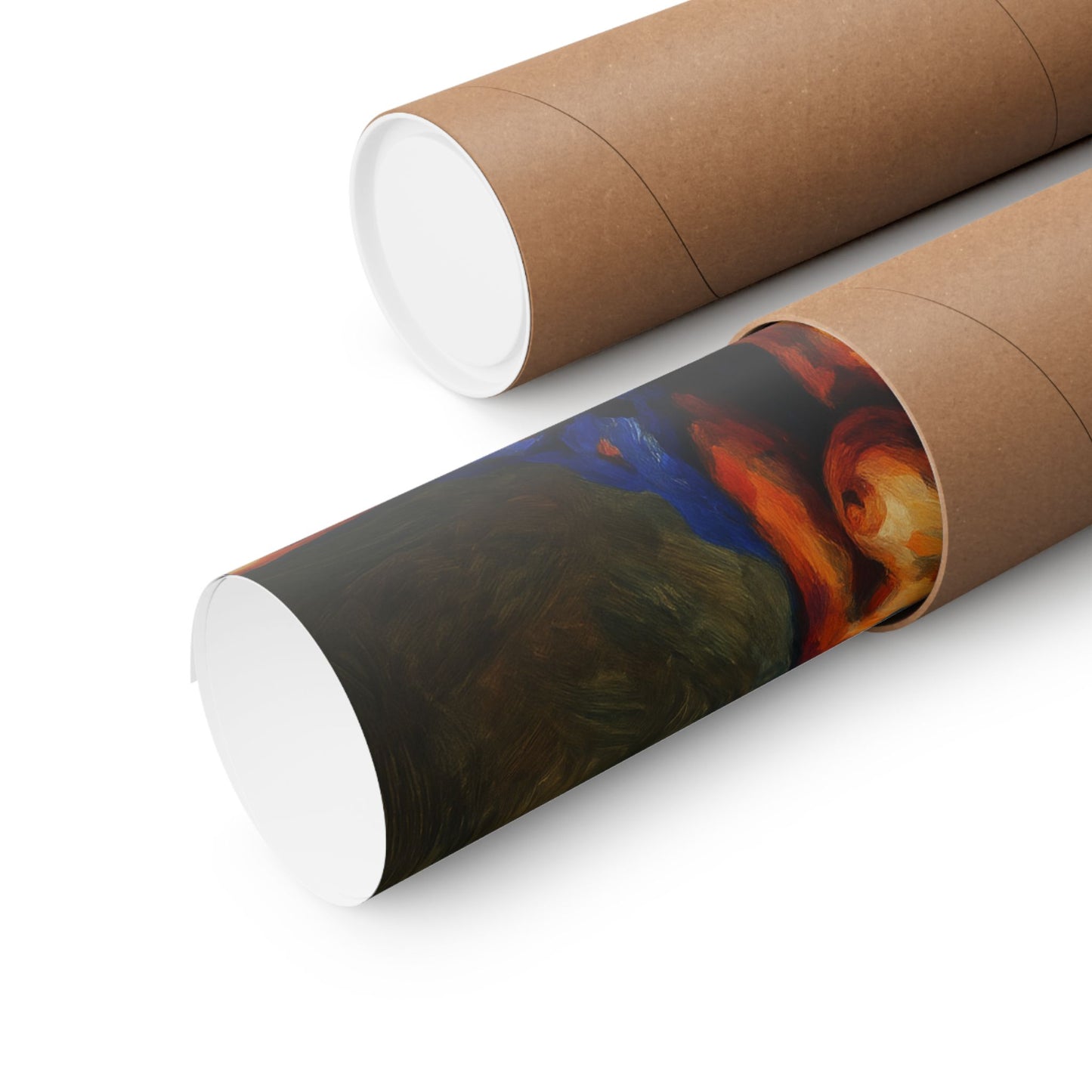 Fiery Silence Wrapped in Blue Poster