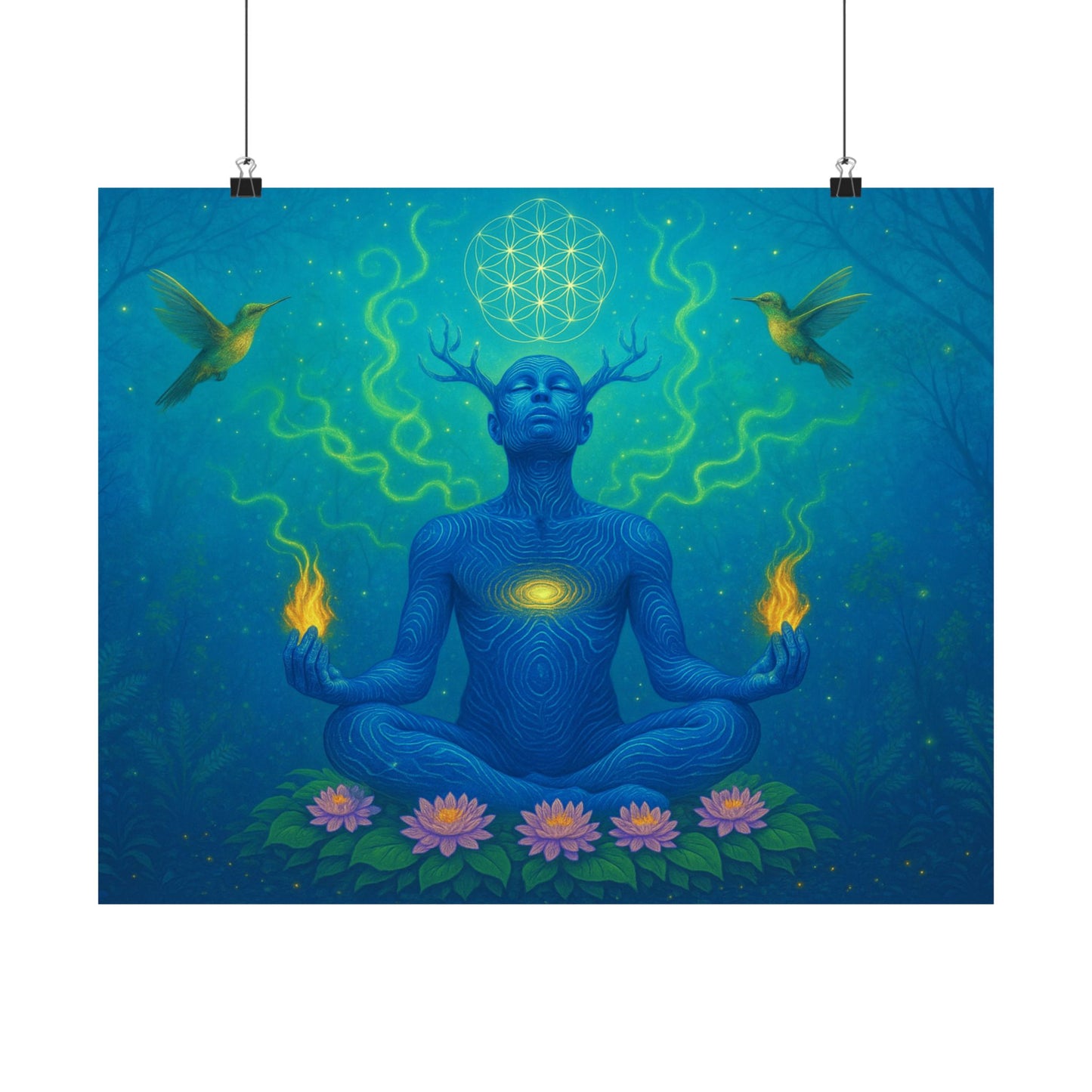 Divine Energy Flow – Psychedelic Meditation Poster