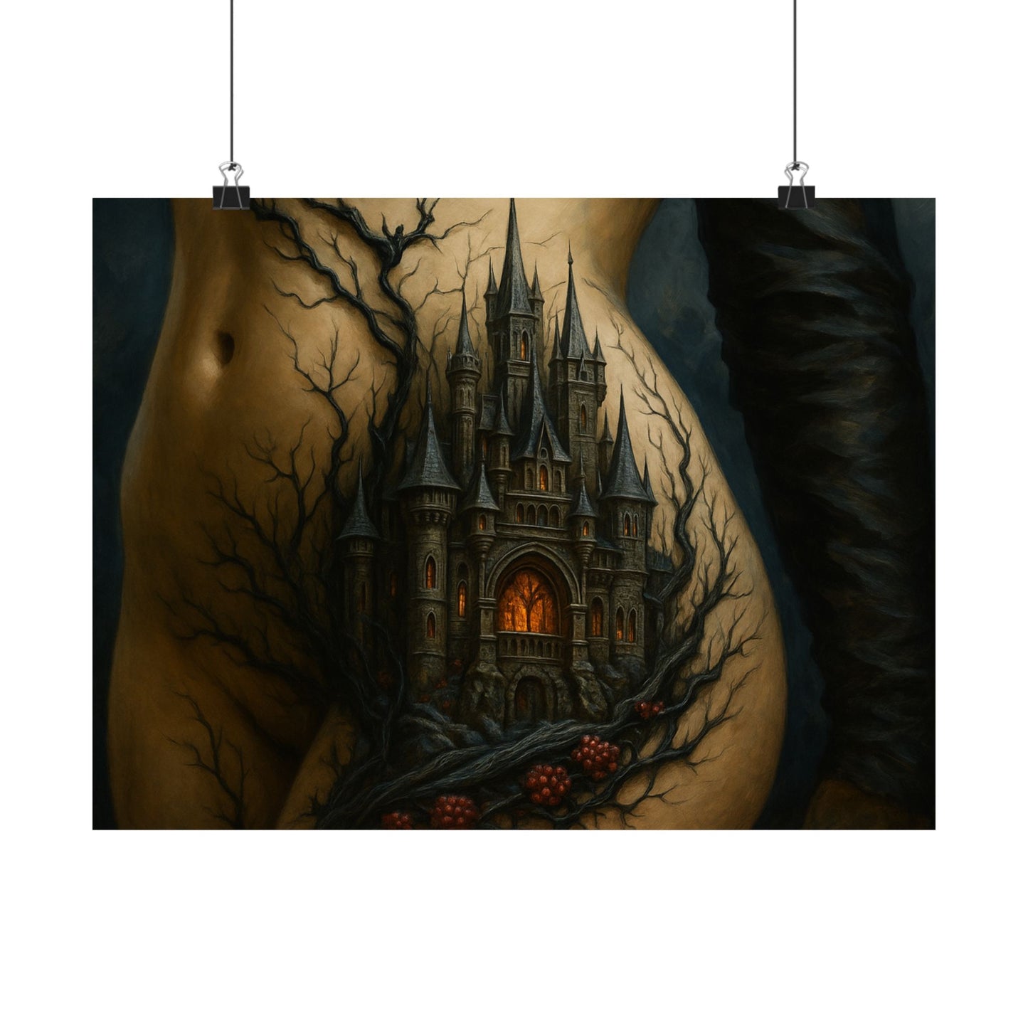 Enchanted Fortress Growing from Flesh Poster