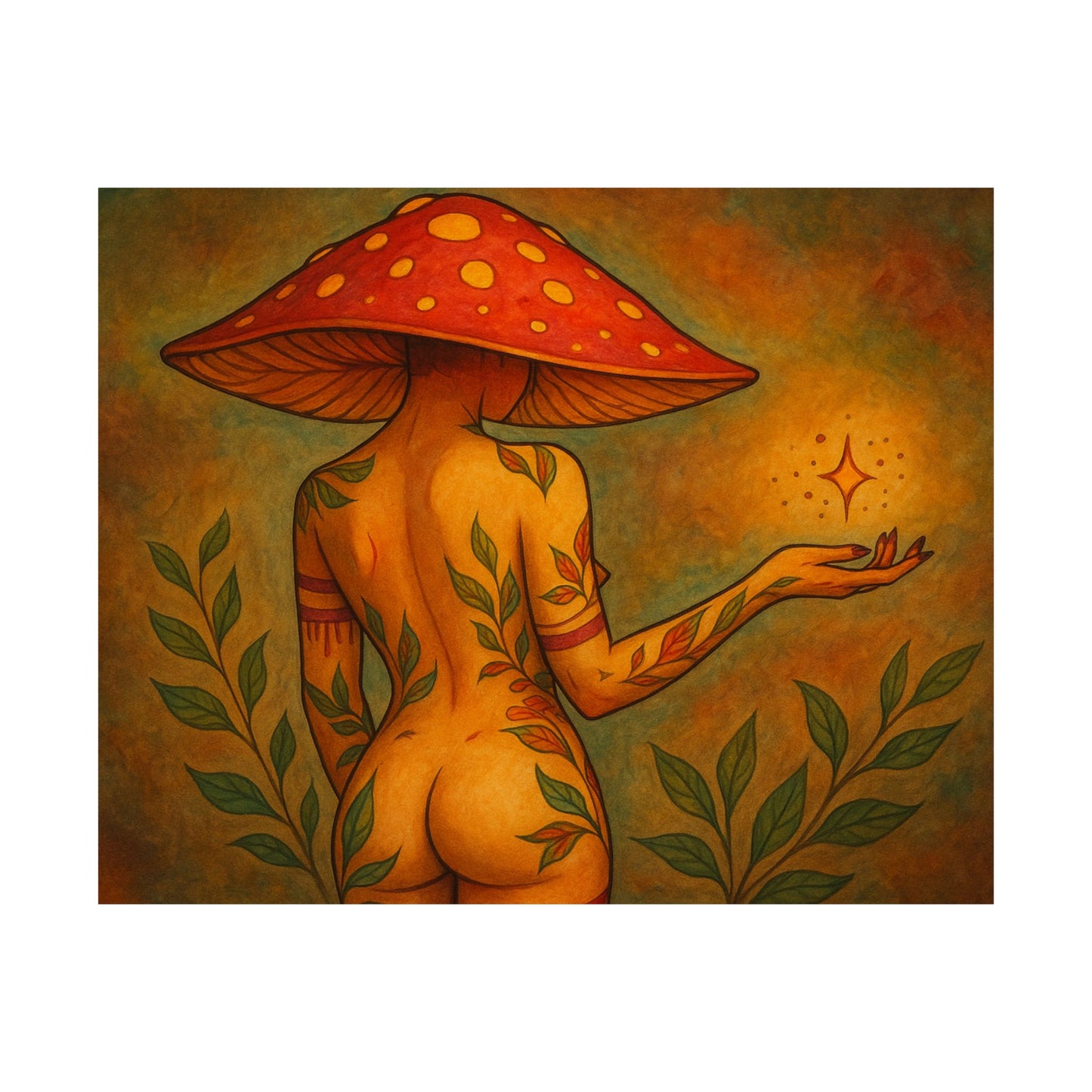 Women Mushroom Trip Poster Art
