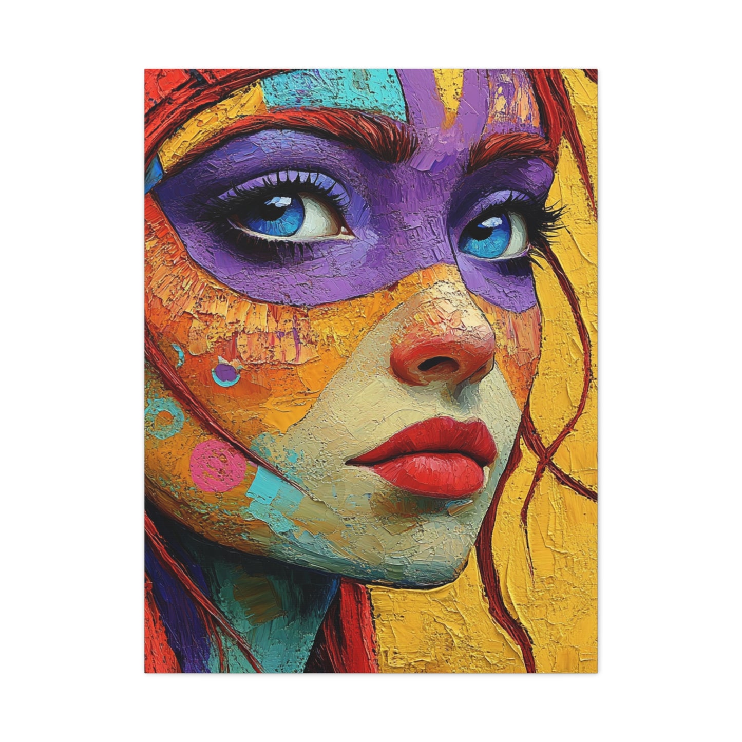 Radiant Psychedelic Portrait Canvas Art