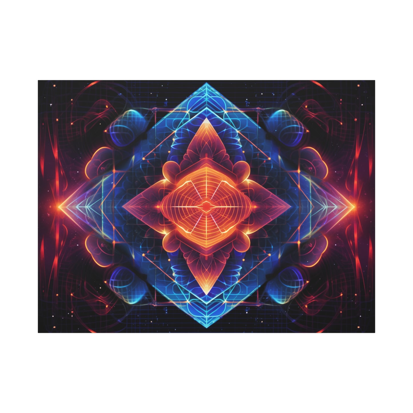 Sacred Energy Portal – Geometric Visionary Canvas Art