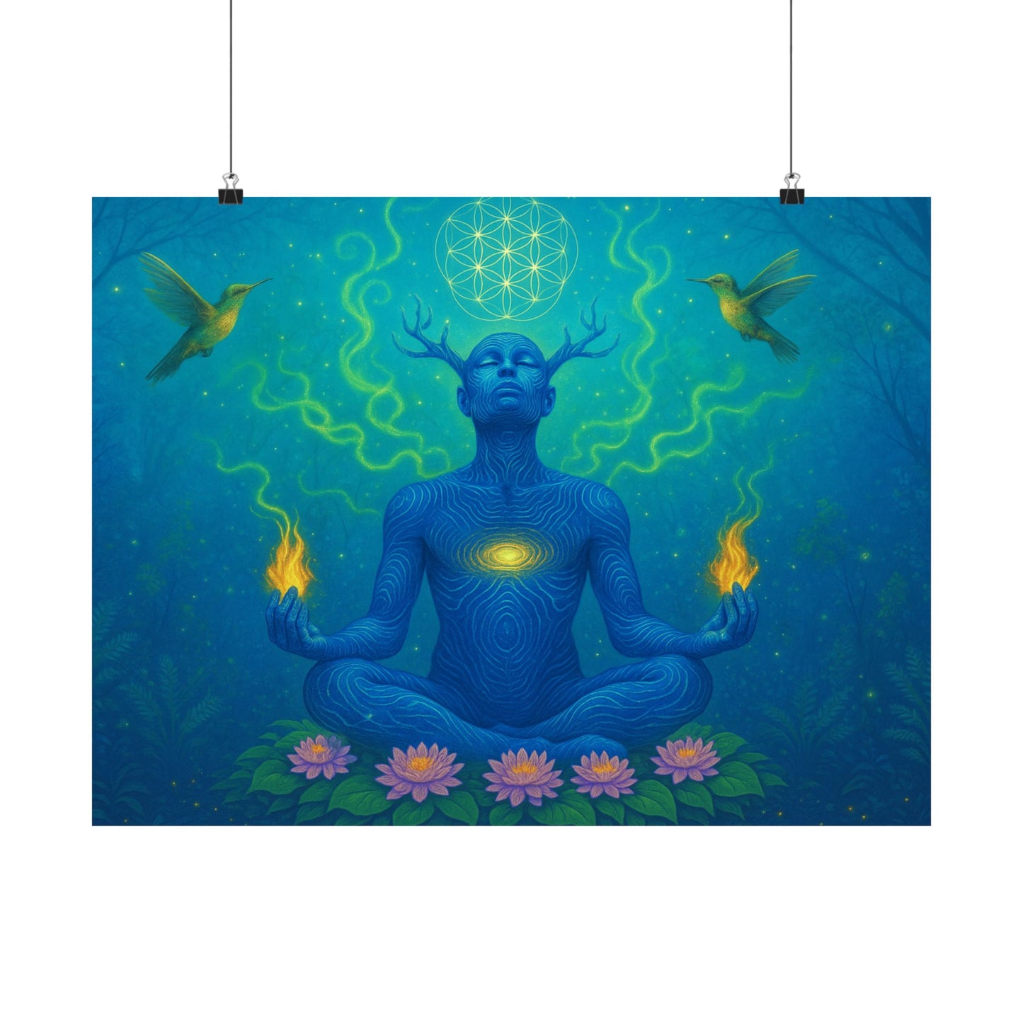 Divine Energy Flow – Psychedelic Meditation Poster