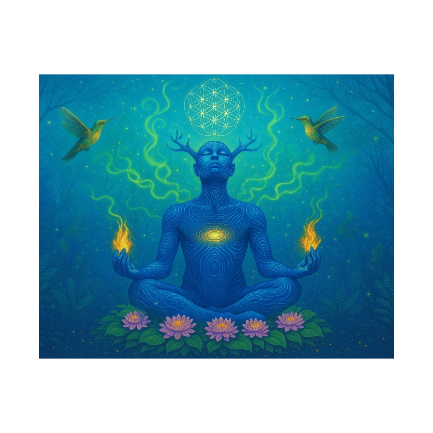 Divine Energy Flow – Psychedelic Meditation Poster