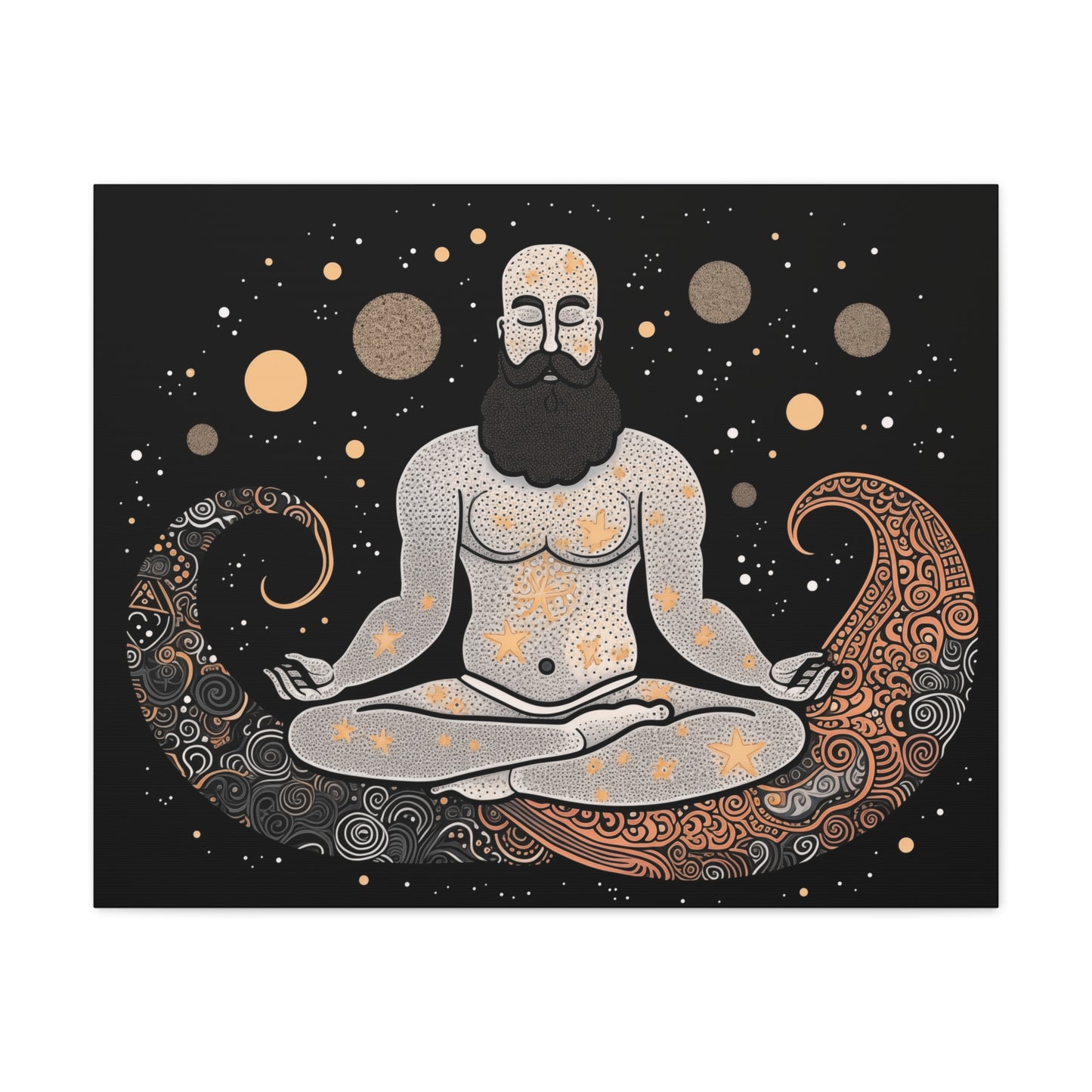 Celestial Meditation Canvas – A Journey Beyond the Stars