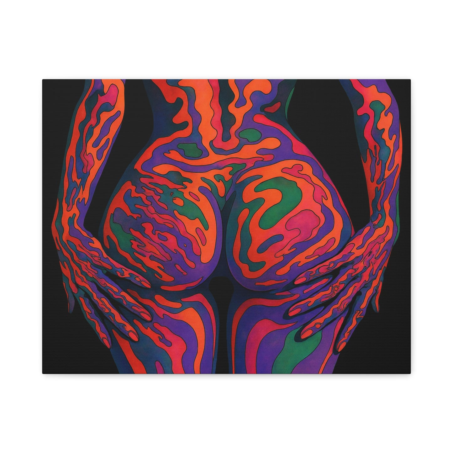 Psychedelic Body Heat – Trippy Feminine Canvas Art