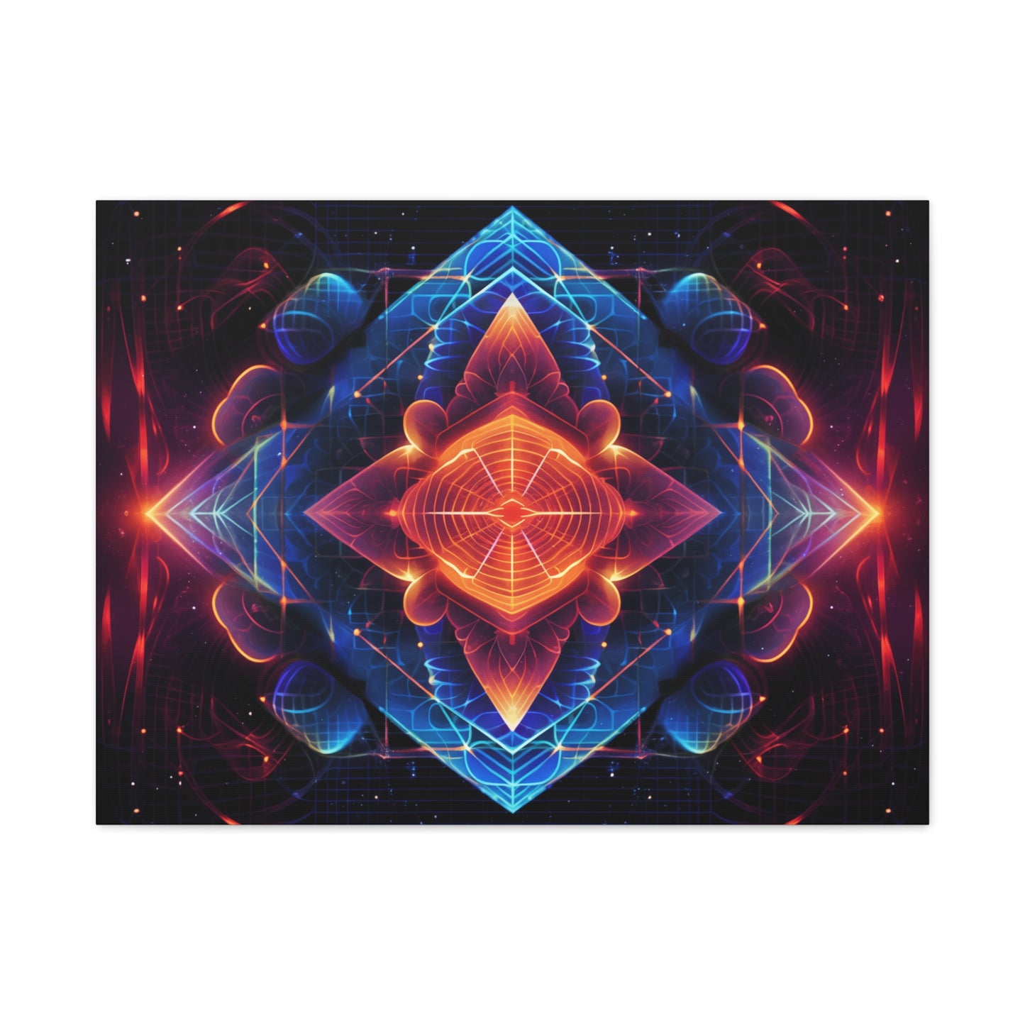Sacred Energy Portal – Geometric Visionary Canvas Art