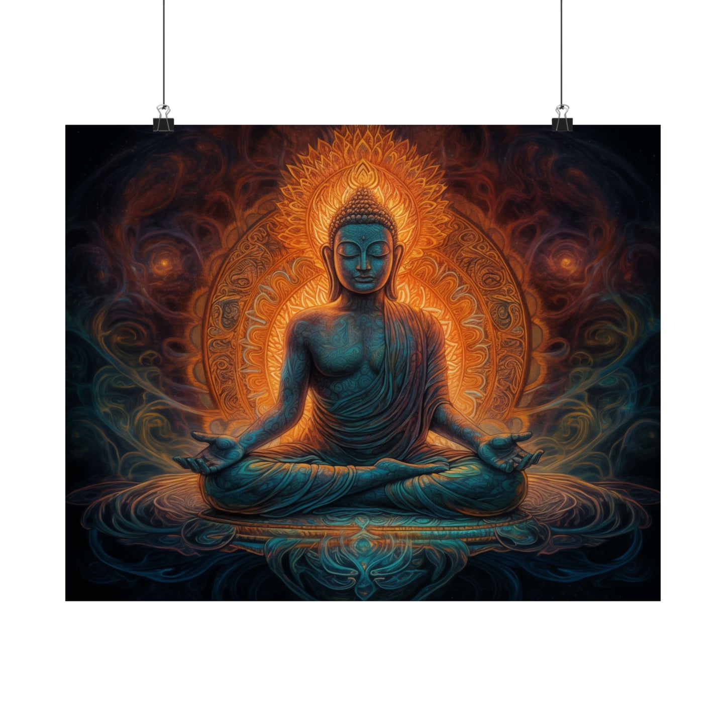 Sacred Glow Buddha Poster