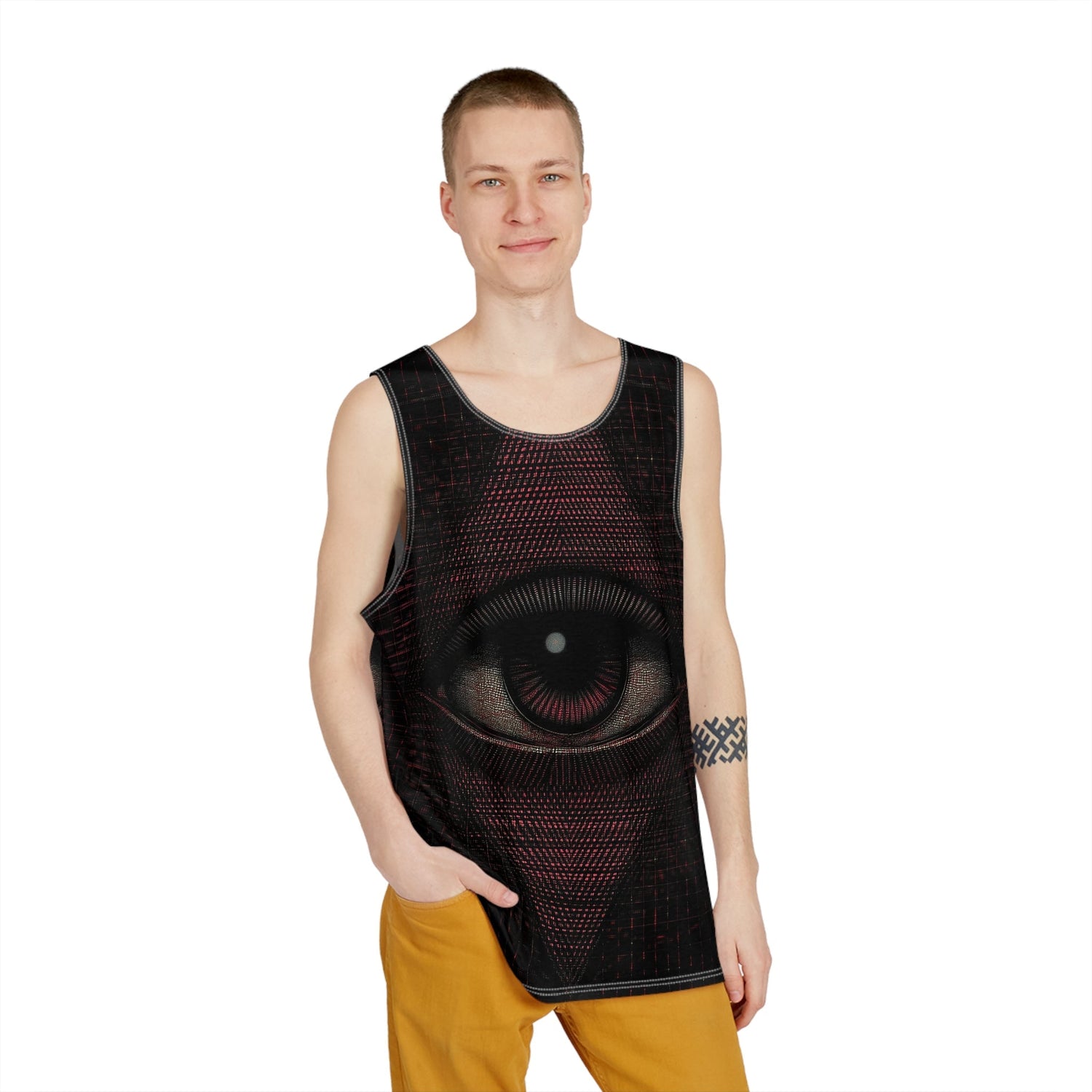 trippy eye tank tops