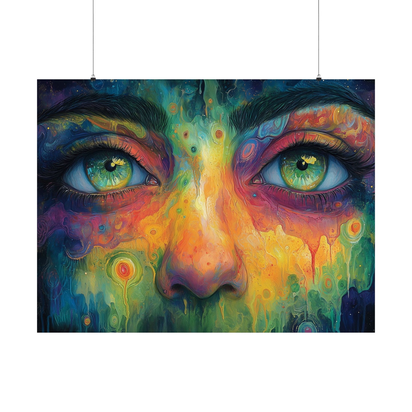 Trippy Dripping Face Poster