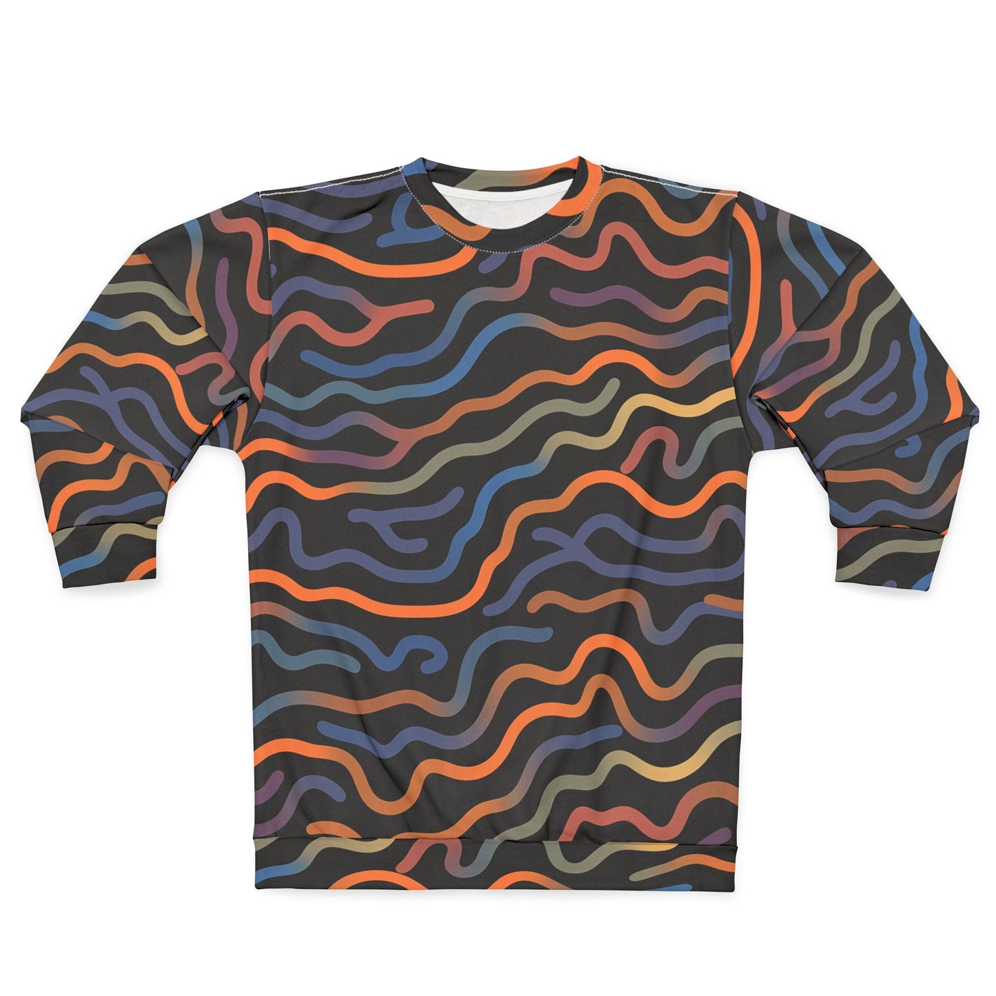 Multicolor Wave Pattern Sweatshirt