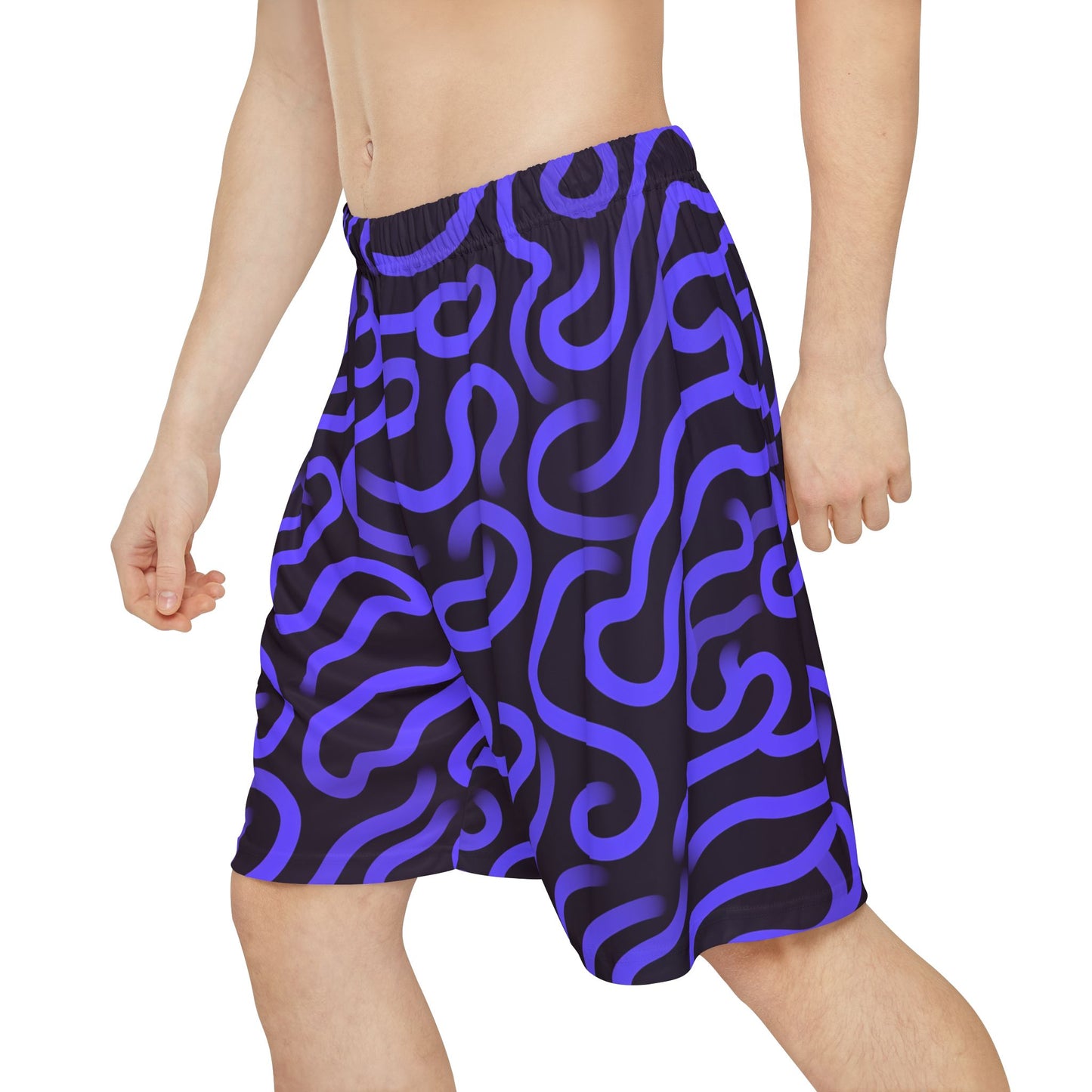 Electric Purple Trippy Pattern Shorts