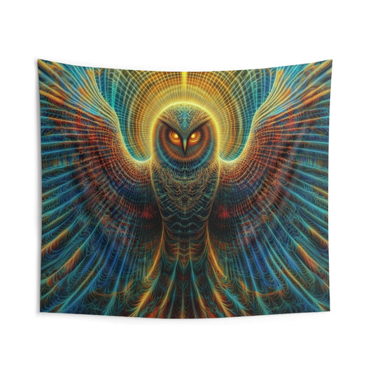 Psychedelic Owl Tapestry